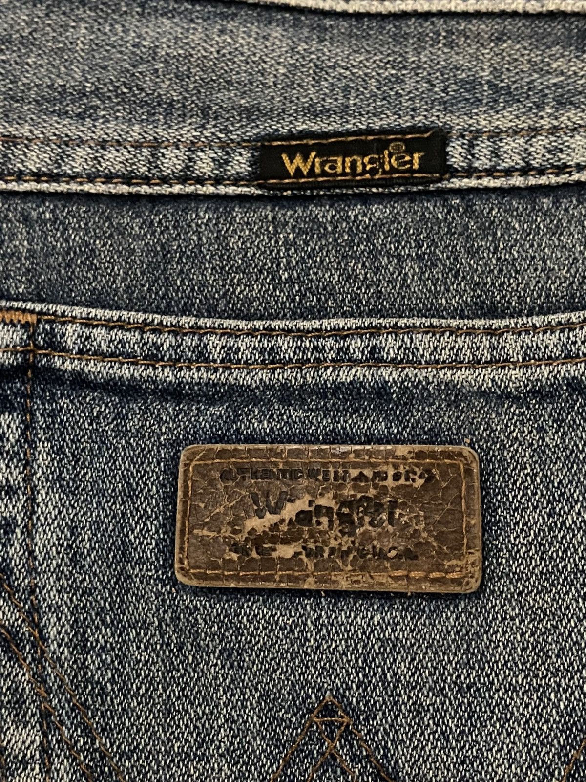 If Six Was Nine Vintage Wrangler Western Denim Flared Jeans Size US 30 / EU 46 - 13 Thumbnail
