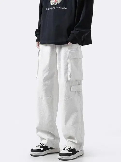 Japanese Brand Hikaru x Hiro White High Street Vintage Loose Casual Pants Size US 29 - 3 Thumbnail