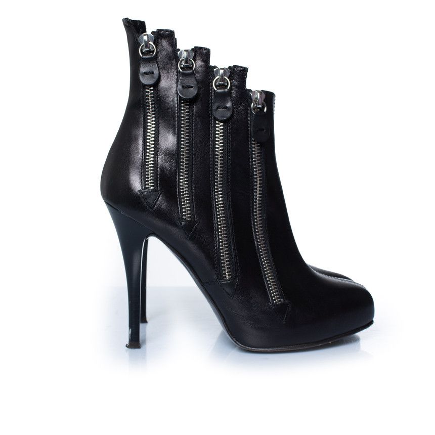 Giuseppe Zanotti Giuseppe Zanotti, black leather ankle zipper boots Size US 6.5 / IT 36.5 - 4 Thumbnail