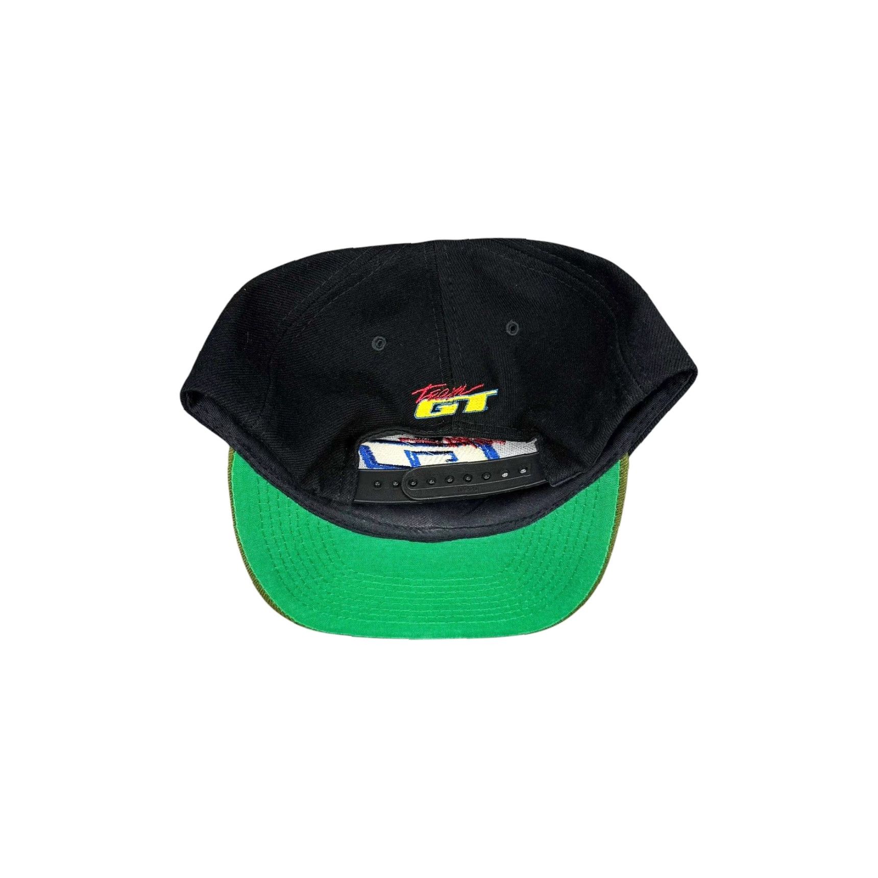 Vintage VINTAGE Otto Two Tone Snapback Hat Black Olive / GT BMX Theme 80s 90s Bicycles Mens Adjustable Cap Size ONE SIZE - 4 Thumbnail