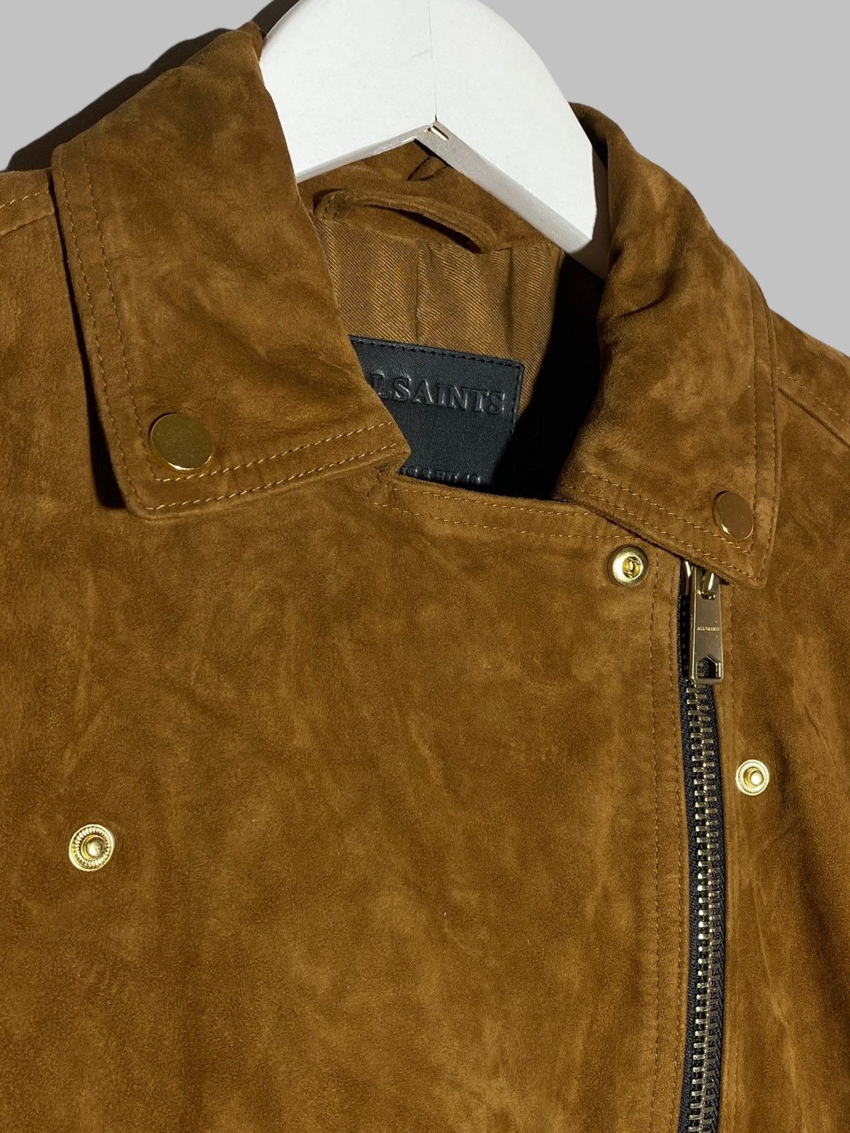 Allsaints All Saints Suede Dalby Biker Leather Jacket Size M / US 6-8 / IT 42-44 - 15 Thumbnail