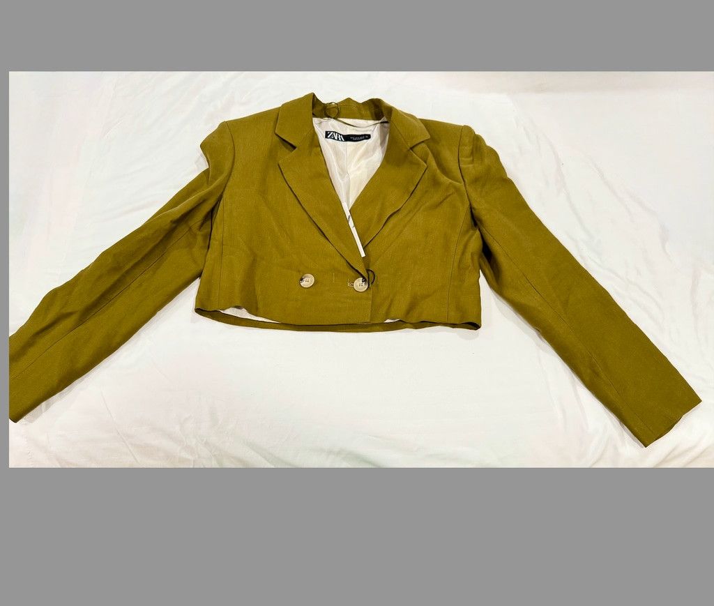Zara Zara Linen blend double breasted cropped blazer and Pants S Size S / US 4 / IT 40 - 5 Thumbnail