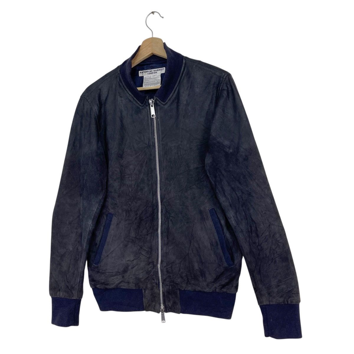 Katharine Hamnett London Suede Leather Gradient Jacket Size US M / EU 48-50 / 2 - 2 Thumbnail