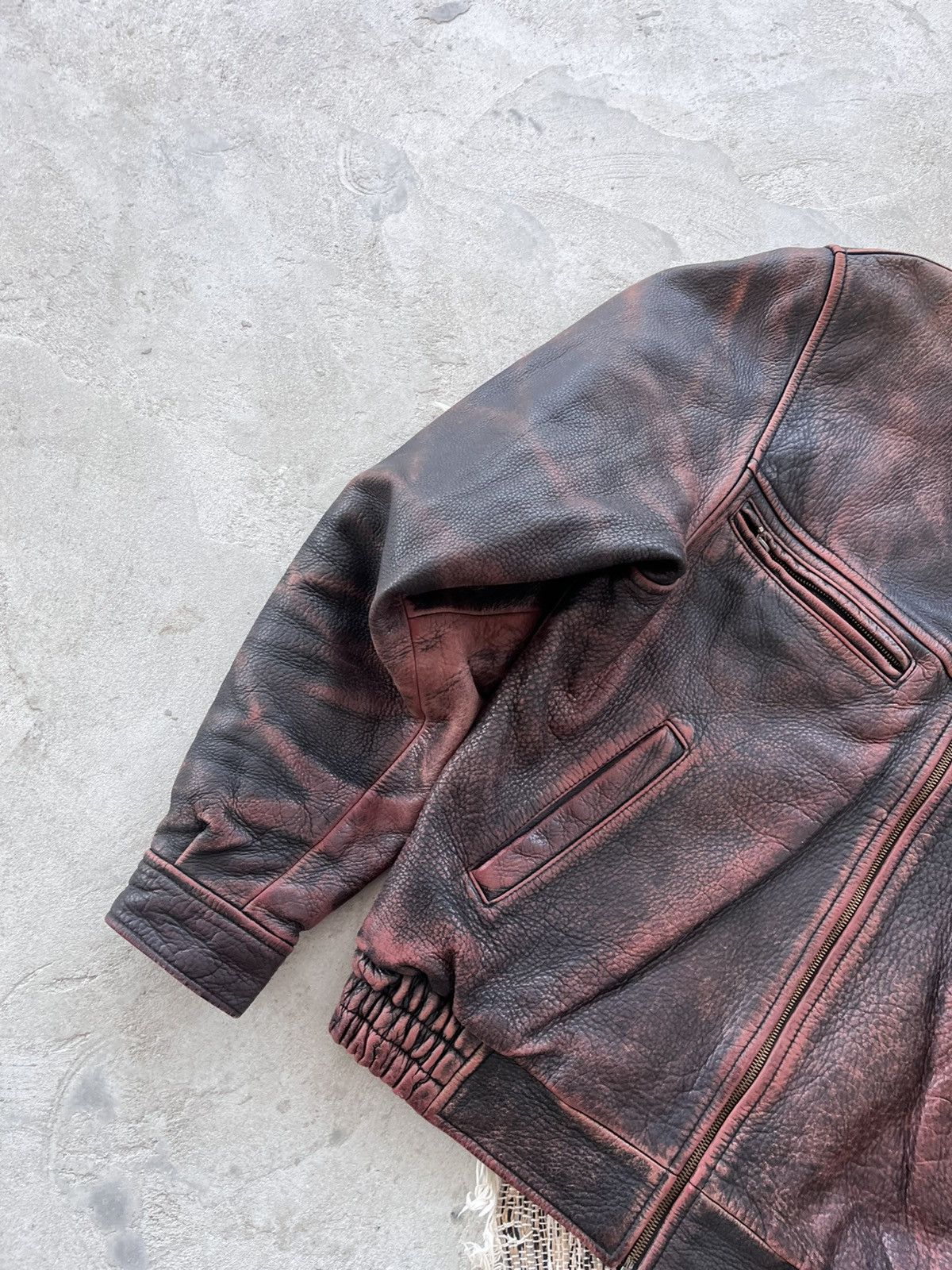 Genuine Leather Hype Vintage Coach Black Red Leather Bomber Jacket Y2K Sk8 Size US XL / EU 56 / 4 - 6 Thumbnail