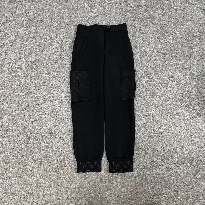 Louis Vuitton Black presbyopic paneled slacks pants 2505-Ne
