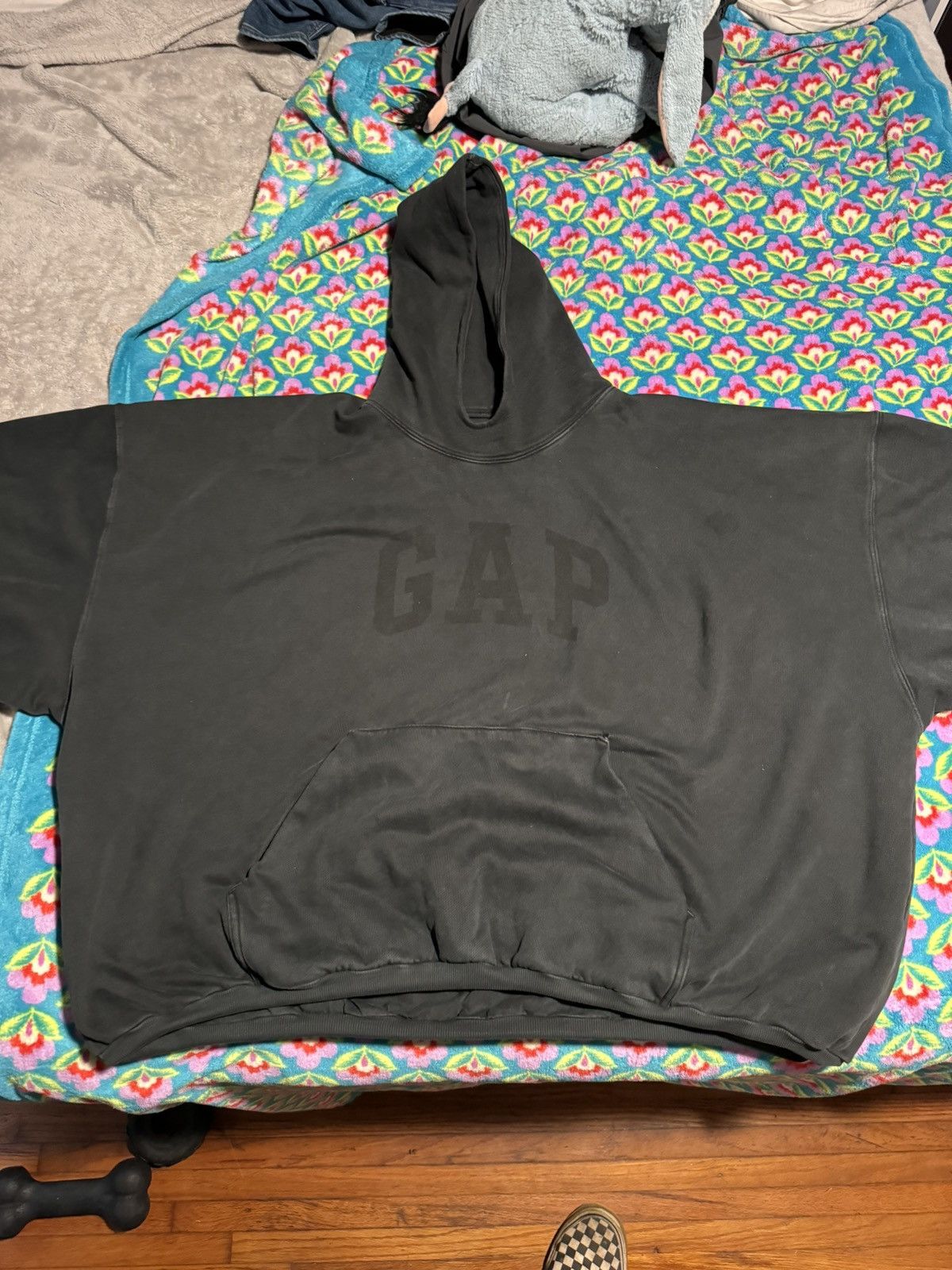 image of Washed Black Yeezy X Gap X Balenciaga Dove Hoodie, Men's (Size XL)