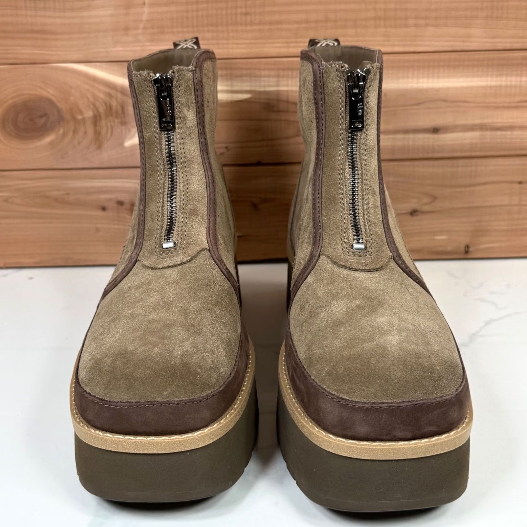 Ugg UGG Women Cityfunc Zip Water-Resistant Platform Bootie Hickory Suede Size 12 Boots Women Size US 12 / IT 42 - 5 Thumbnail