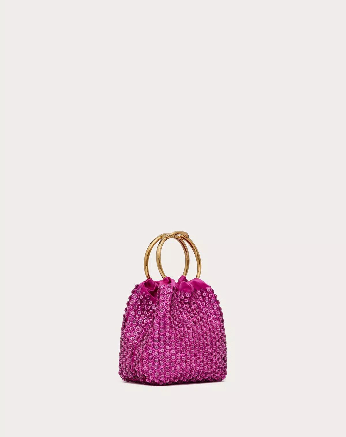 Valentino oc11z0725 Size:OS/Secrets Embroidered Bucket Bag in Pink Size ONE SIZE - 2 Thumbnail