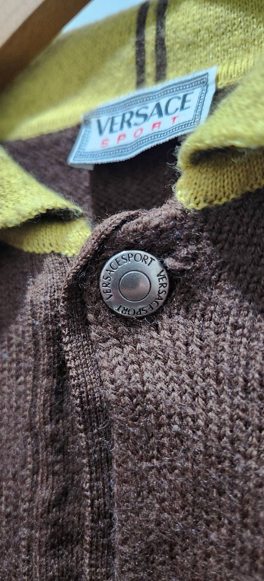 Versace Versace Sport Polo Knitwear Vintage Brown Size US S / EU 44-46 / 1 - 8 Thumbnail