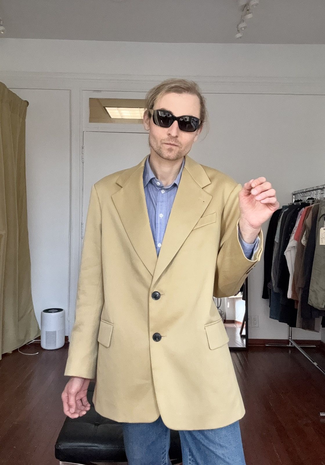 Dries Van Noten Dries Van Noten Runway AW2021 Khaki Blazer Size US M / EU 48-50 / 2 - 19 Thumbnail