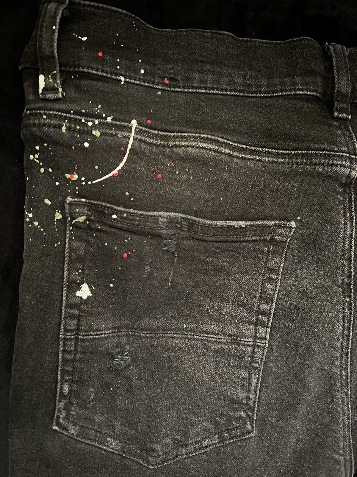 Amiri Amiri Bird Art Patch, Paint Splatter Denim Size US 34 / EU 50 - 5 Thumbnail