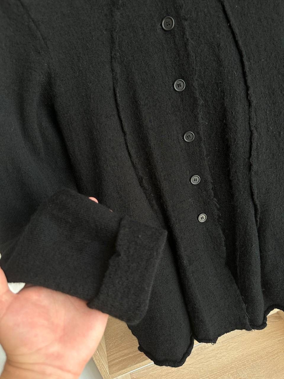 Rundholz × Vintage Vintage Rundholz Black Wool Cardigan Avant Garde Sweater Size US M / EU 48-50 / 2 - 11 Thumbnail