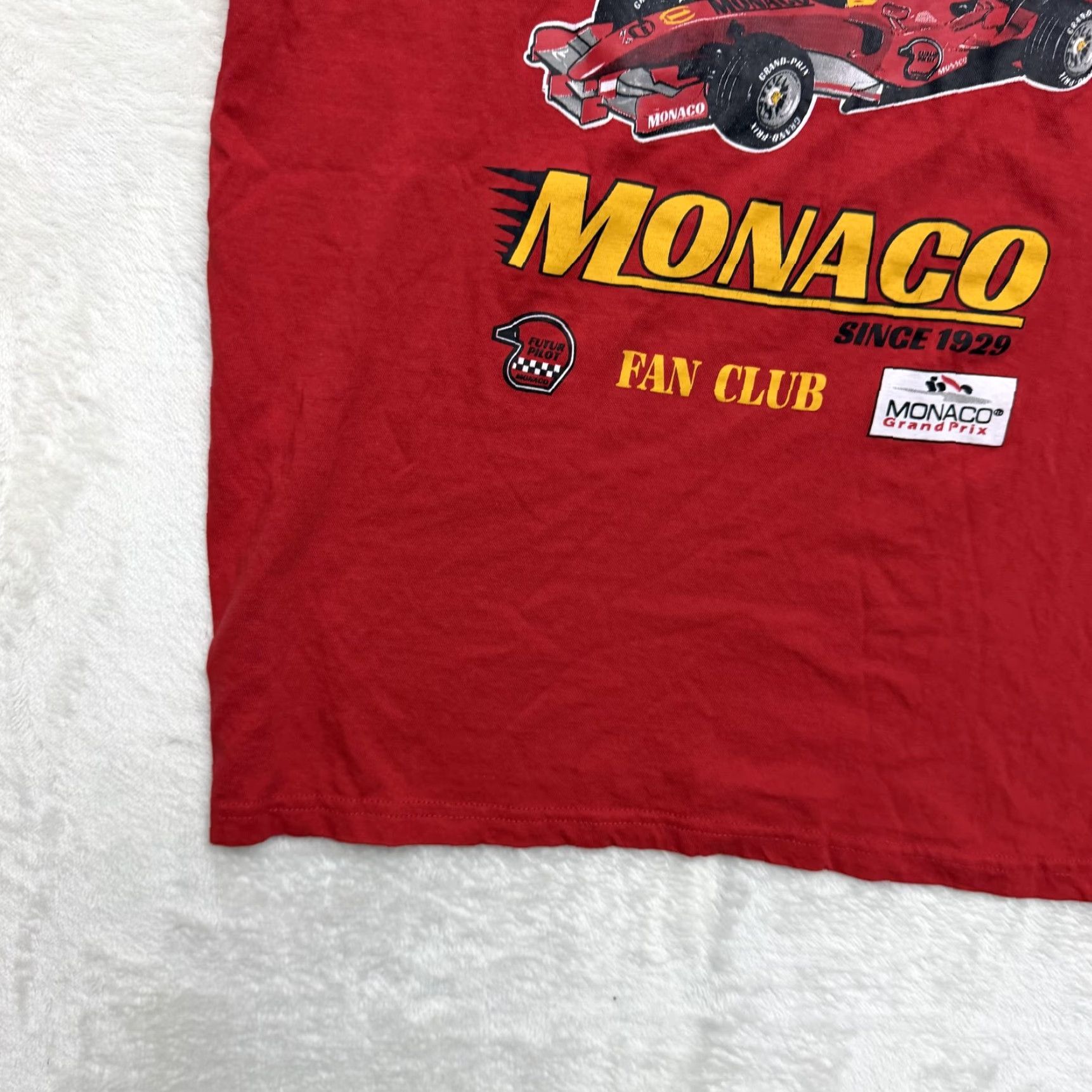 Vintage Monaco Grand Prix Shirt Mens Medium Red Racing Double Sided Graphic Tee Size US M / EU 48-50 / 2 - 7 Thumbnail