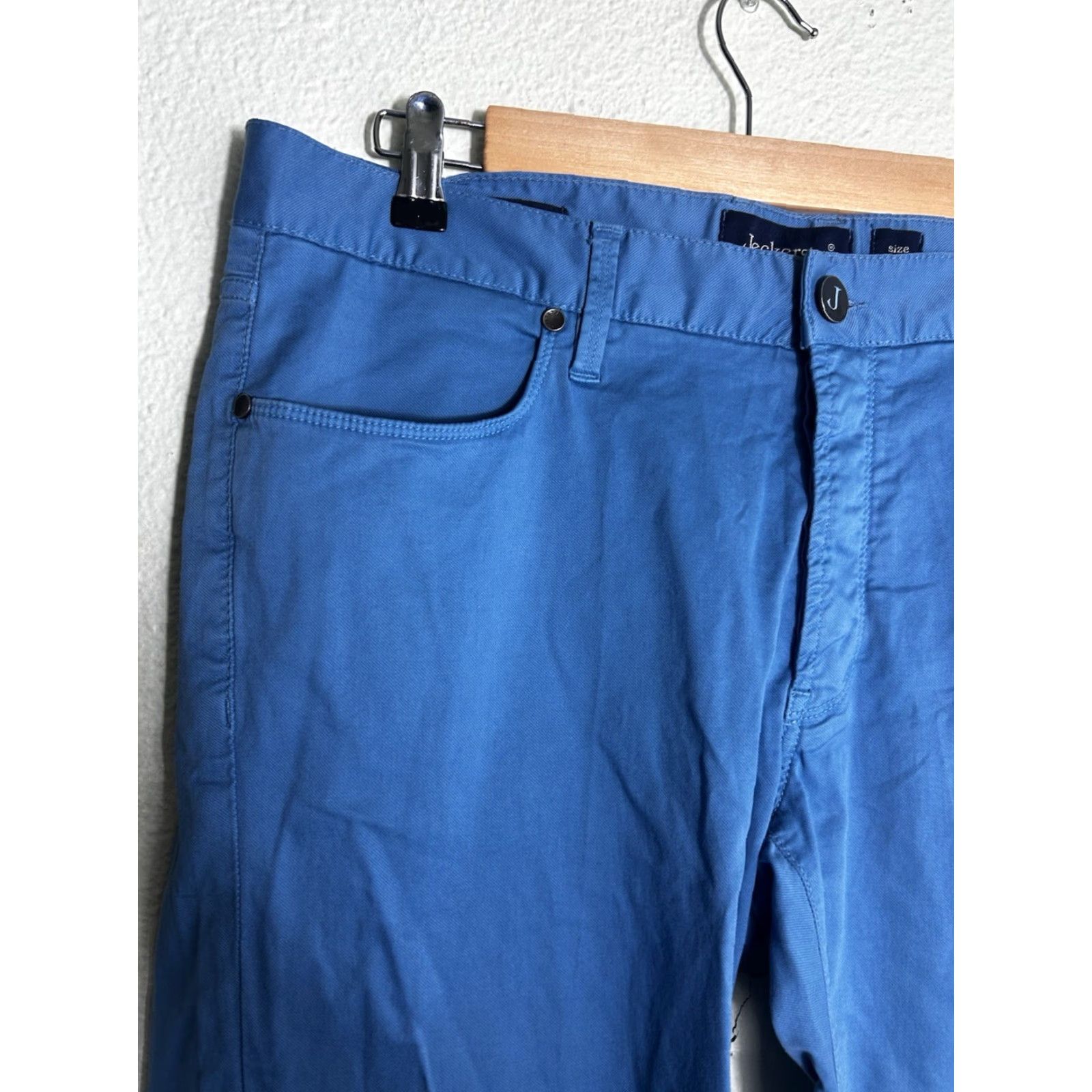 Jeckerson Jeckerson Slim Fit Chino Pants Blue Men's 36 Regular 31in Cotton Made in Italy Size US 36 / EU 52 - 4 Thumbnail