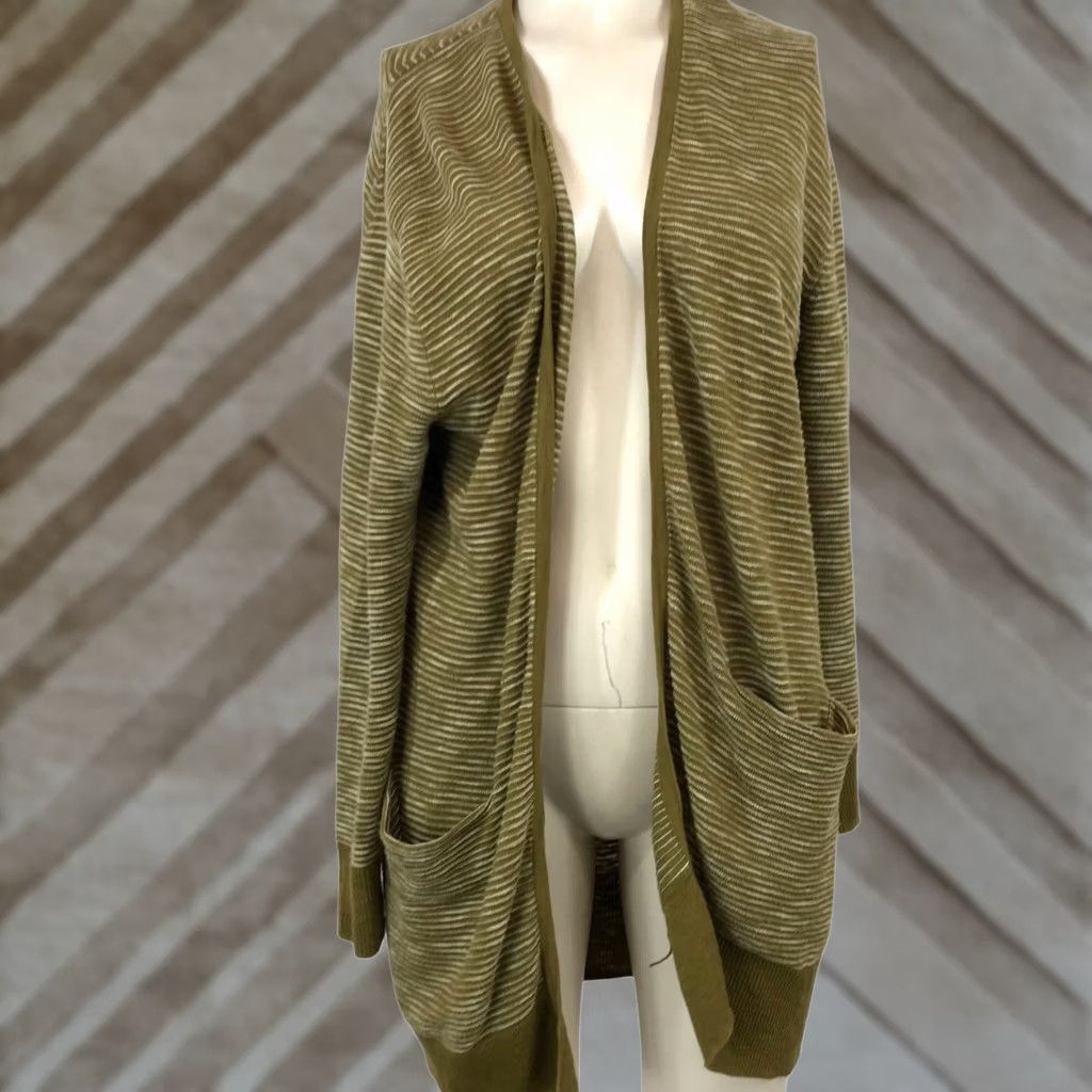 Madewell MADEWELL XS OLIVE LONG SLEEVE OPEN FRONT COTTON BLEND CARDIGAN Womens Size XS / US 0-2 / IT 36-38 - 1 Thumbnail