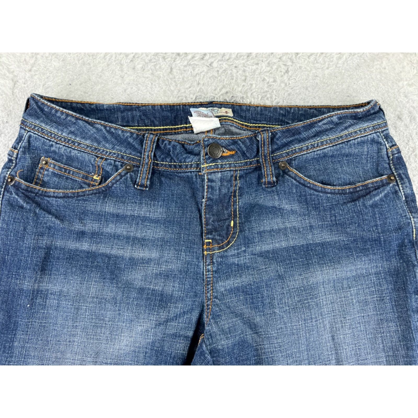 Vintage SO Jeans Jeans Blue Denim 29x31 Women's Regular Flared Low Rise 9 Cotton Blend Stretch City 90s? (Note: avoid adding unknown decade) Size 30" / US 8 / IT 44 - 4 Thumbnail