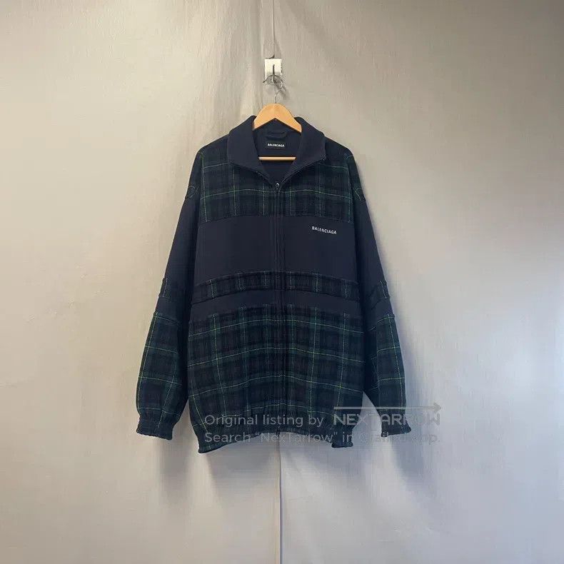 Balenciaga Balenciaga Lambswool checkered zipper windbreaker jacket Size US S / EU 44-46 / 1 - 1 Thumbnail