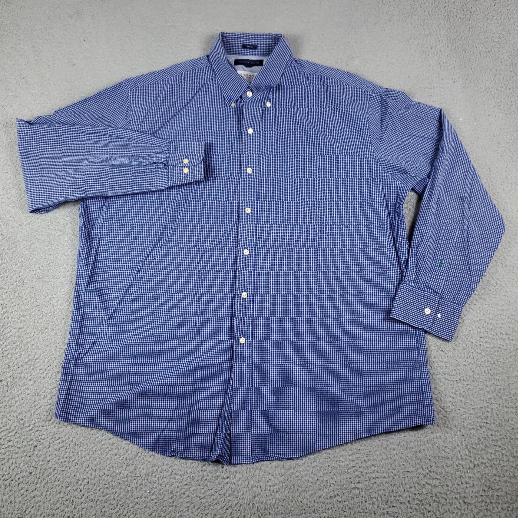 Tommy Hilfiger Tommy Hilfiger Shirt Mens XL Blue Check Button-Up Long Sleeve Casual Dressy Button-Down Modern Preppy Mens XL Blue Check Shirt Size US XL / EU 56 / 4 - 2 Thumbnail