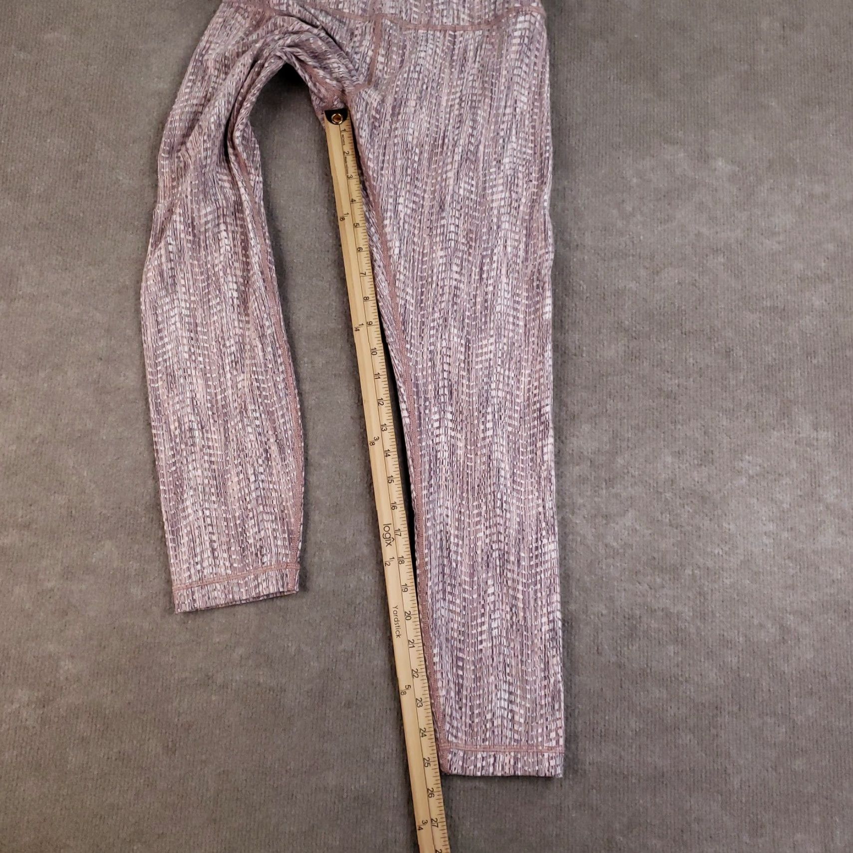 Lululemon VINTAGE Lululemon Leggings Womens 8 High Rise Yoga Gym Stretch Ankle Geometric Pink Athleisure Size 30" / US 8 / IT 44 - 2 Thumbnail