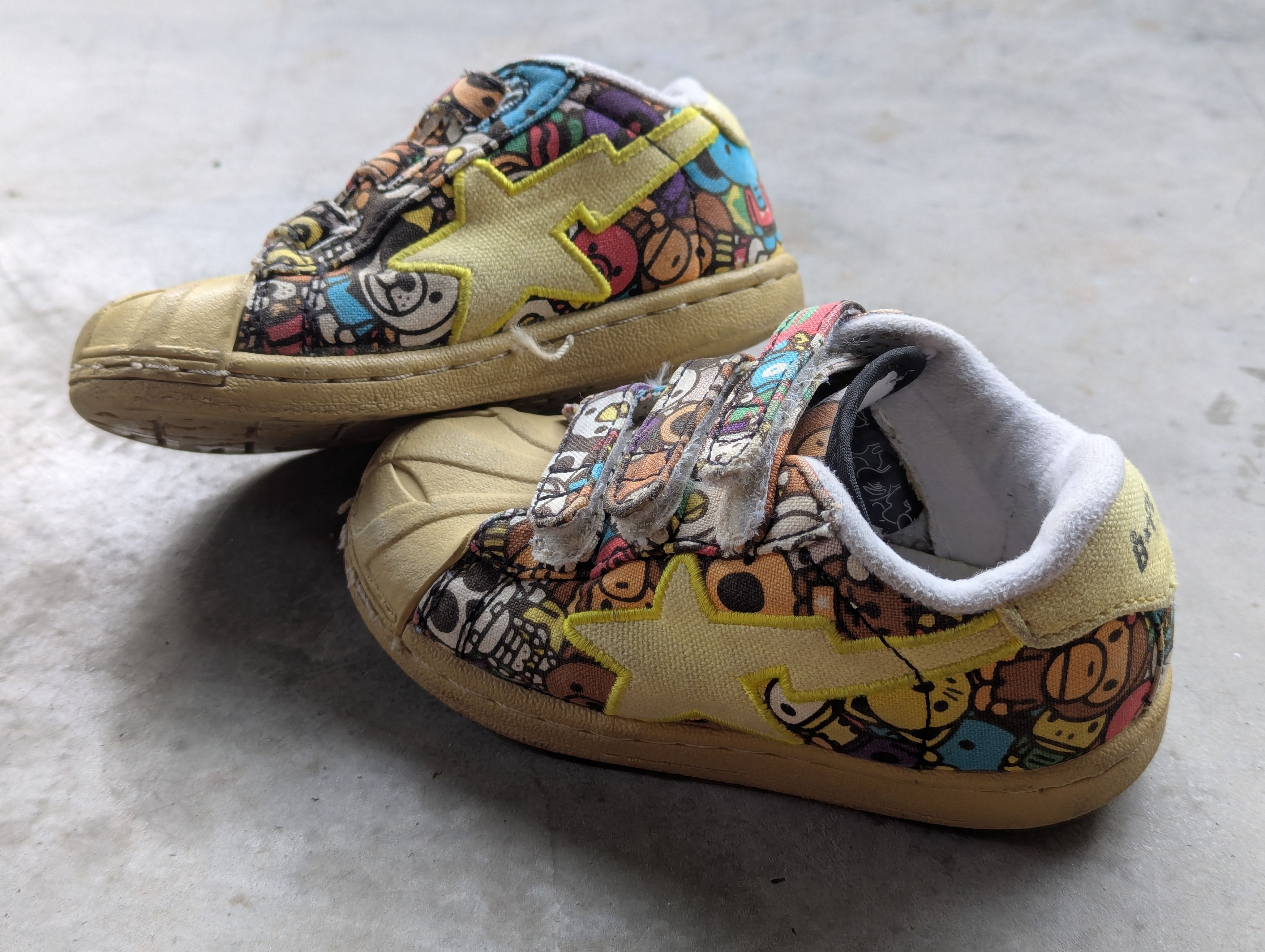 Bape A BATHING APE BAPE Bapesta Skullsta Kids Baby Milo Sneakers Size US 5 / EU 37 - 1 Thumbnail
