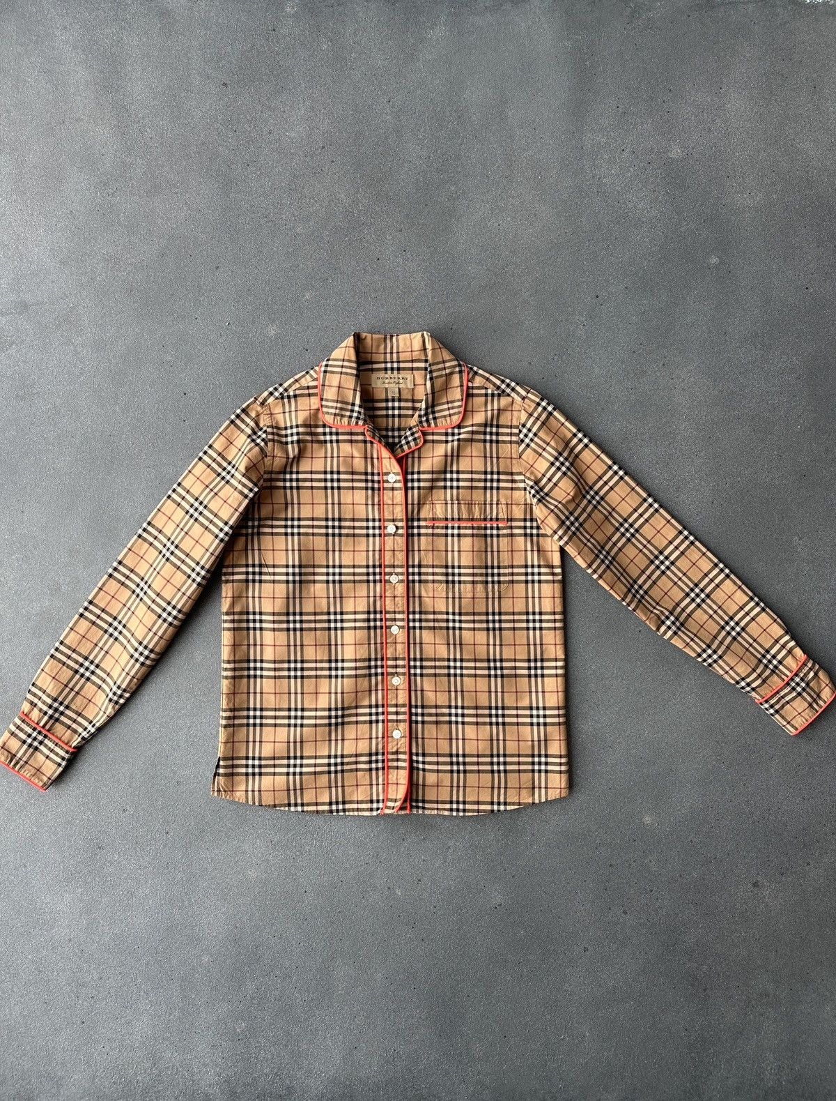 Burberry BURBERRY Fluo Piping Nova Check Long Sleeve Shirt Size XS-S Size XS / US 0-2 / IT 36-38 - 2 Thumbnail