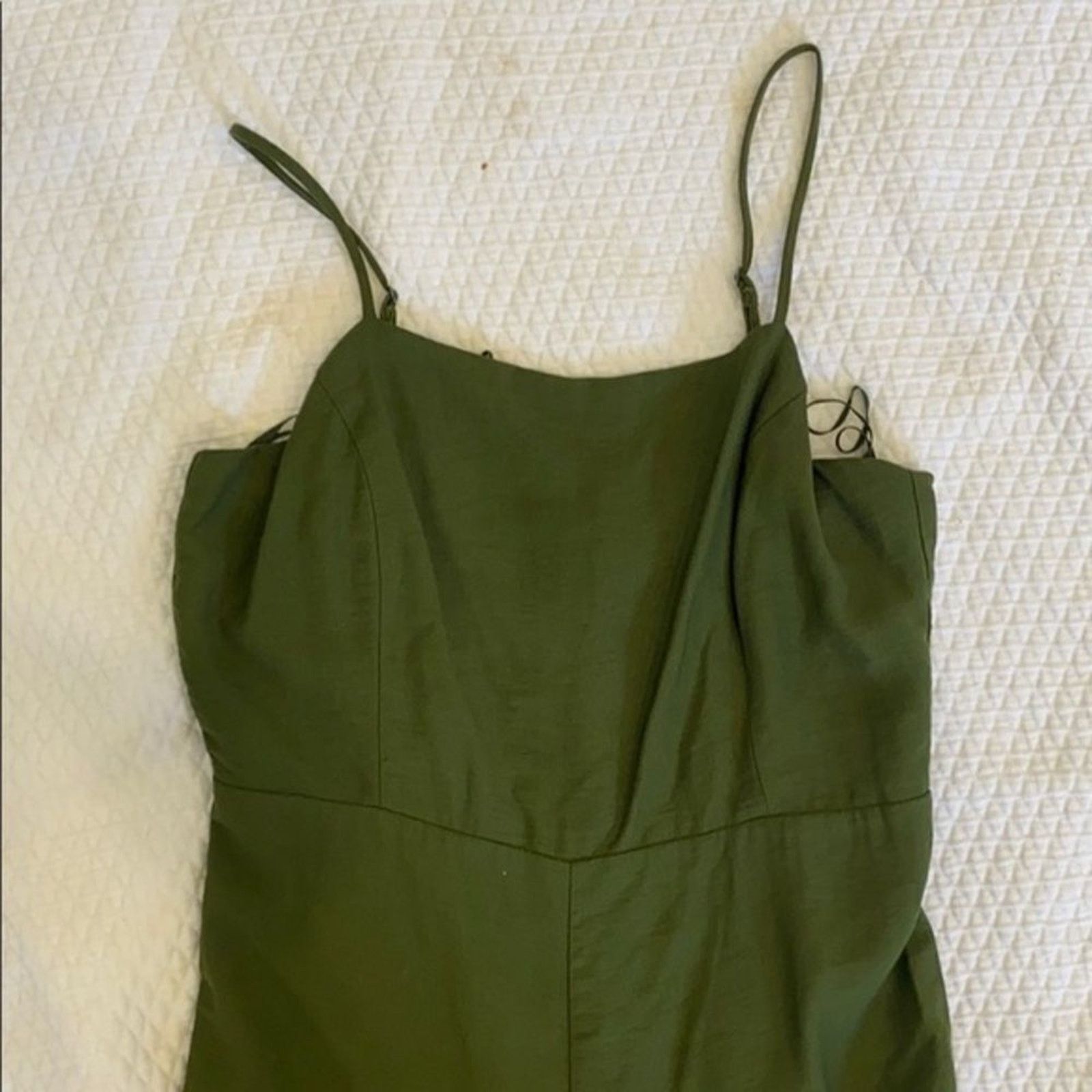 Linea Line and Dot Green Spaghetti Strap Jumpsuit | Sz S Size 27" / US 4 / IT 40 - 3 Thumbnail