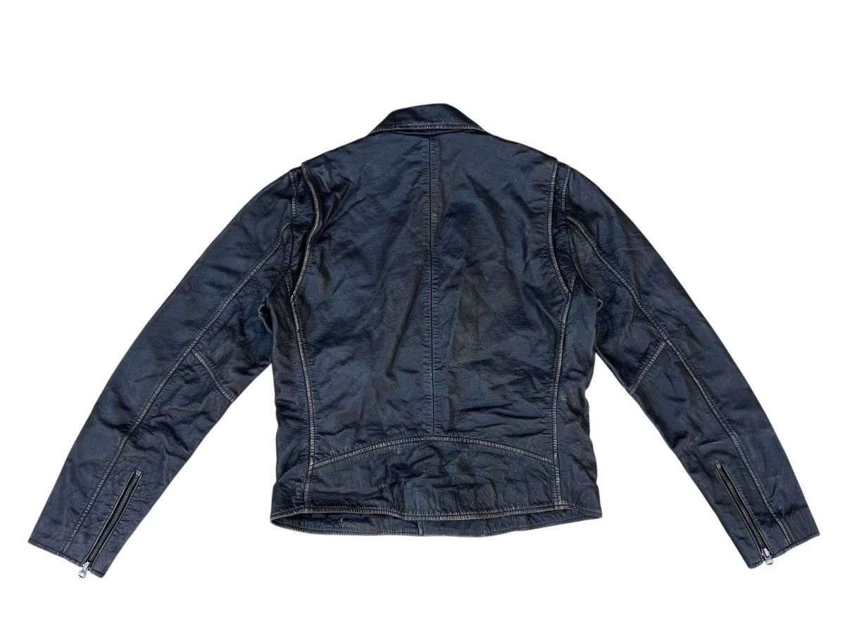 Levi's Levi’s Talon Patina Black Leather Double Collar Biker Jacket Size US M / EU 48-50 / 2 - 16 Thumbnail