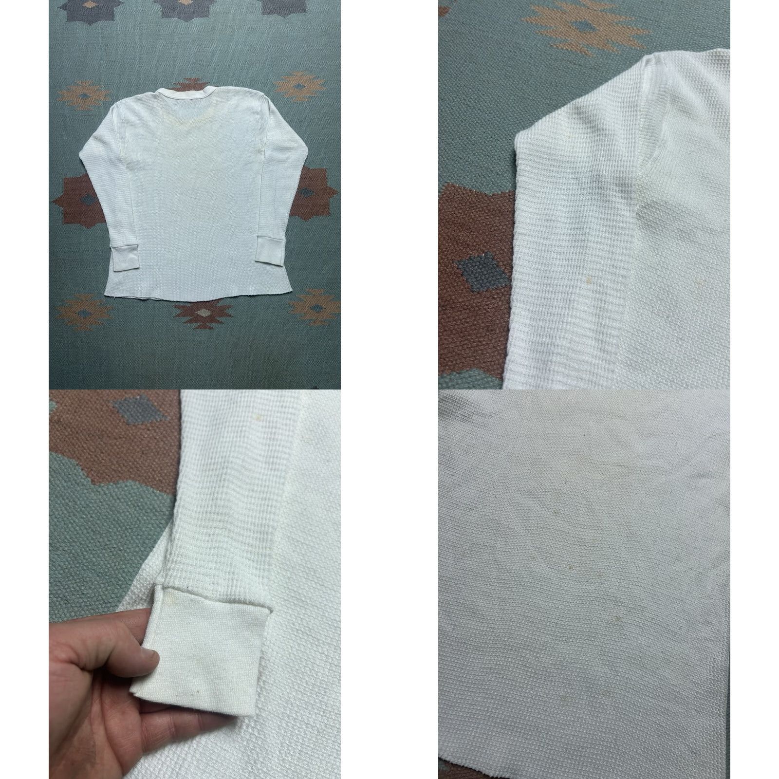 Vintage VINTAGE 70s 80s waffle knit thermal shirt blank white base layer women’s XL Shirt Womens XL White waffle knit thermal shirt Size XL / US 12-14 / IT 48-50 - 8 Thumbnail