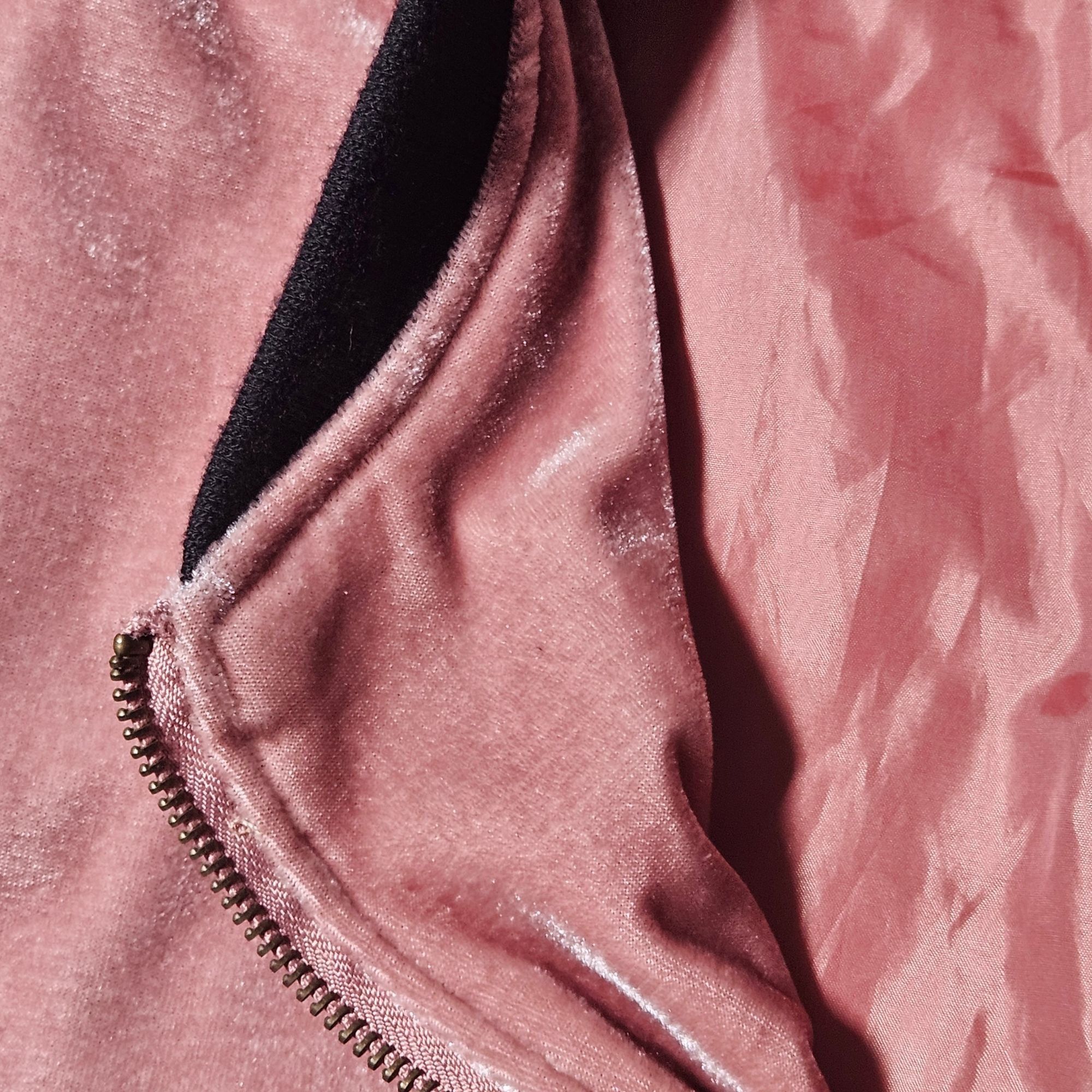 Other Sabrina Lauren Women’s Velvet Bomber Jacket Pink 3X | Quiet Size 3XL / US 20-22 - 11 Thumbnail