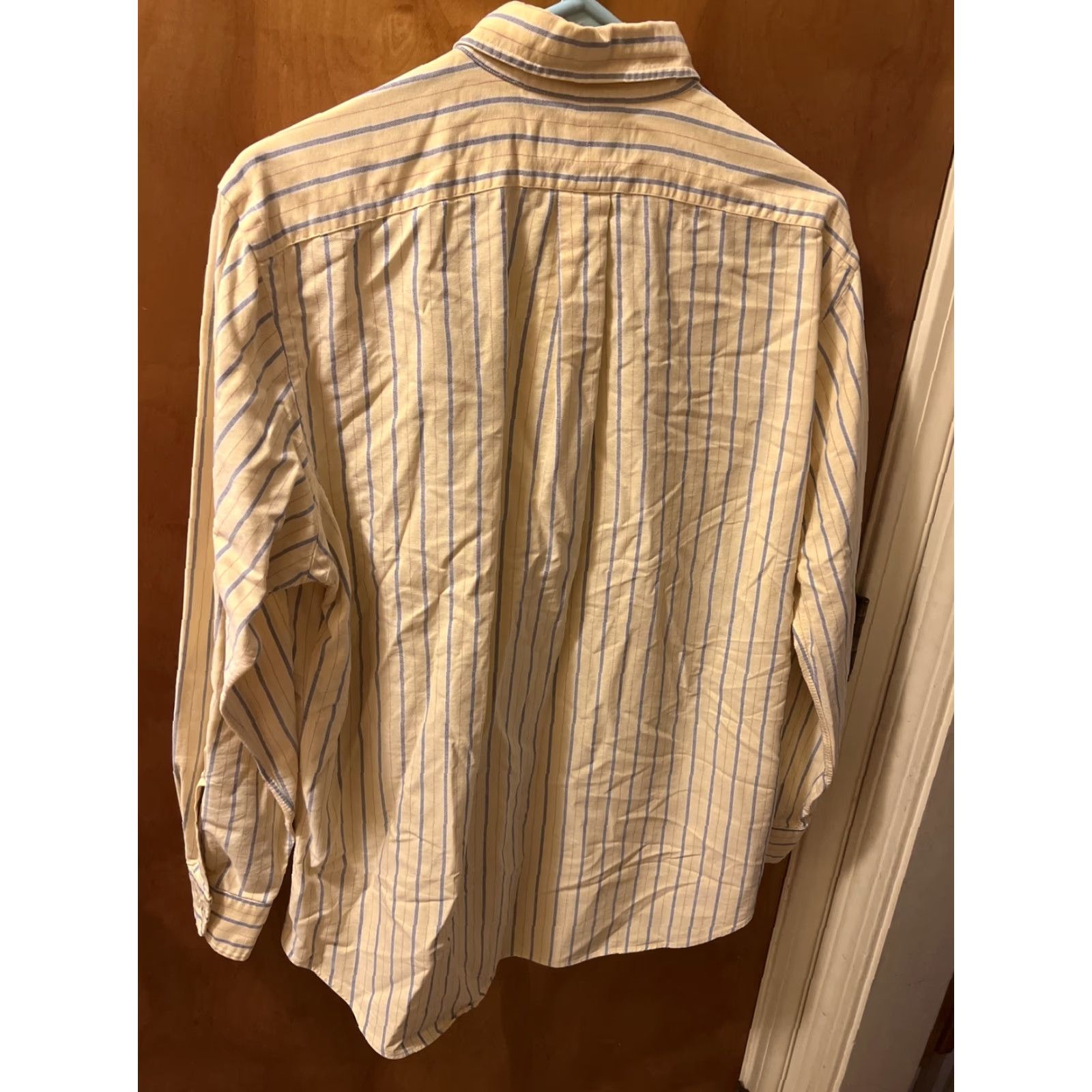 Polo Ralph Lauren VINTAGE Polo Ralph Lauren Men Oxford Shirt Long Sleeve Regular Size 16 Yellow Striped Button-Up Size US L / EU 52-54 / 3 - 4 Thumbnail