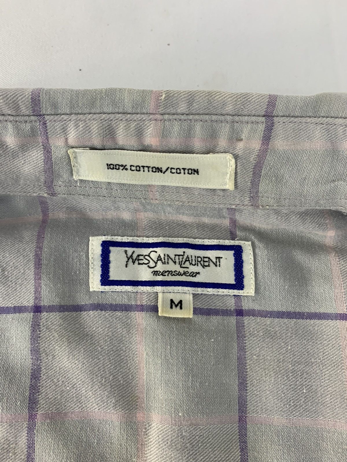 Yves Saint Laurent Vintage YSL Saint Laurent Menswear Checked Button Up Shirt Size US M / EU 48-50 / 2 - 8 Thumbnail