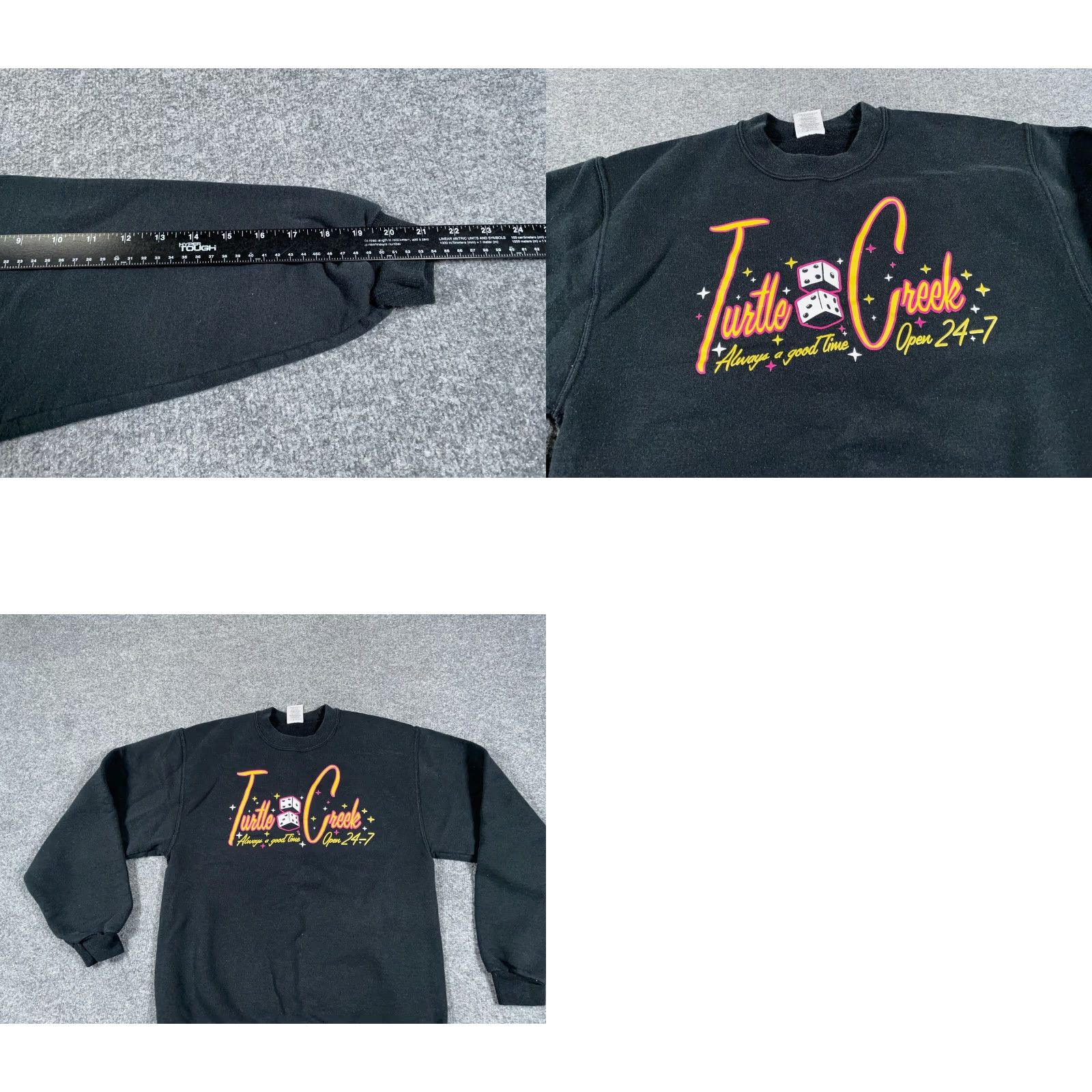 Jerzees VINTAGE Jerzees Sweatshirt Crewneck Black Adult Small Turtle Creek Casino 90s Hipster Retro City Logo Mens Size US S / EU 44-46 / 1 - 8 Thumbnail