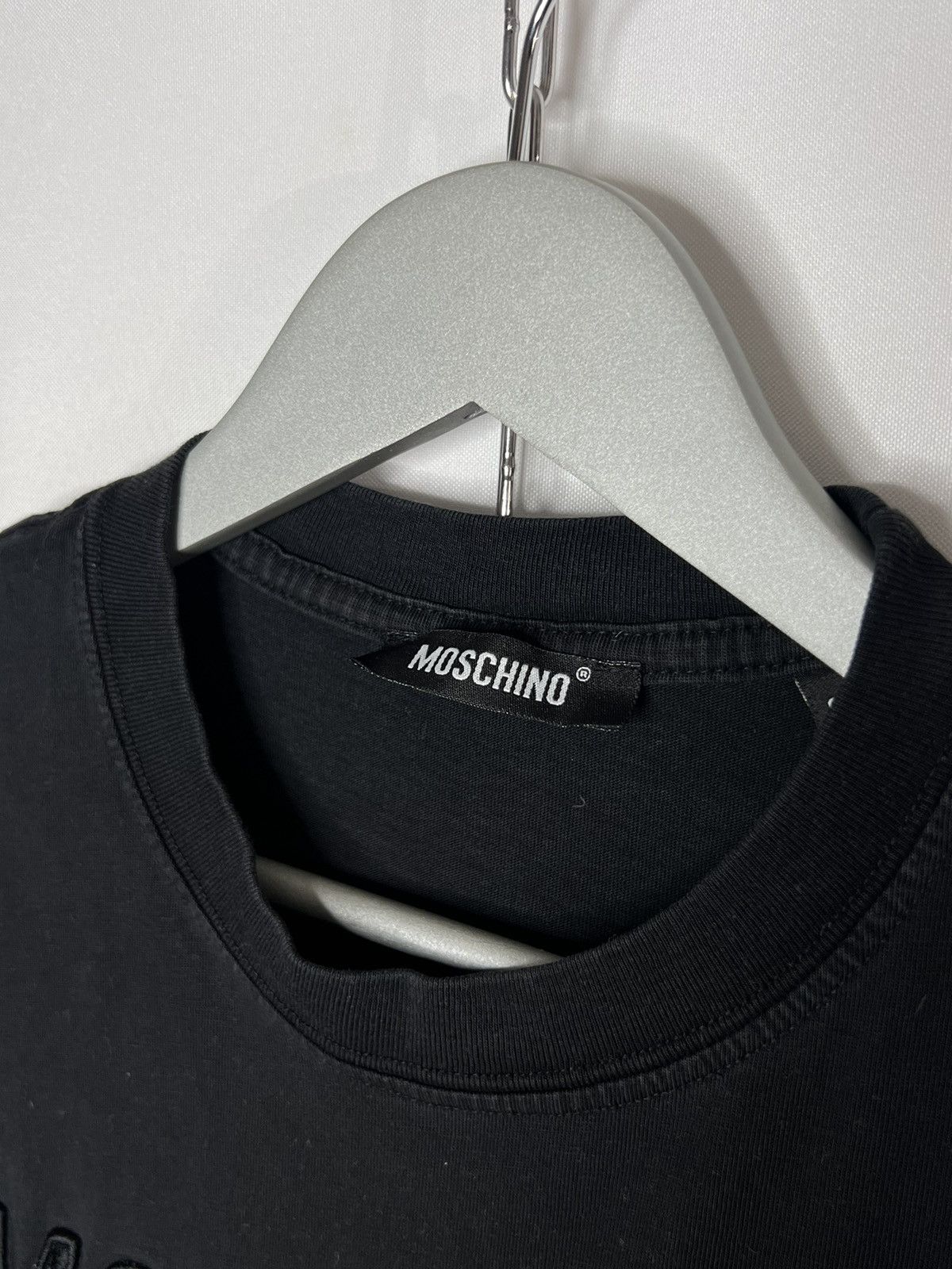 Designer 💵 Moschino Luxury T-Shirt Tee Big Logo Short Sleeve 💵 Size US S / EU 44-46 / 1 - 5 Thumbnail