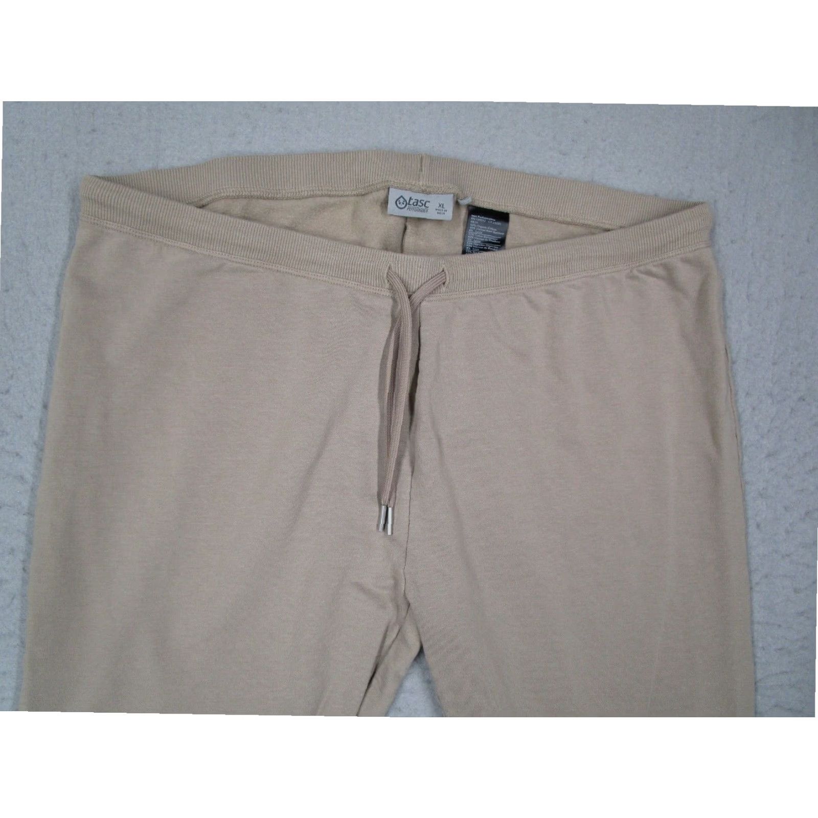 Vintage Tasc Women's Extra Large Beige Jogger Pants Organic Bamboo Blend Size 40" / US 18 - 2 Thumbnail