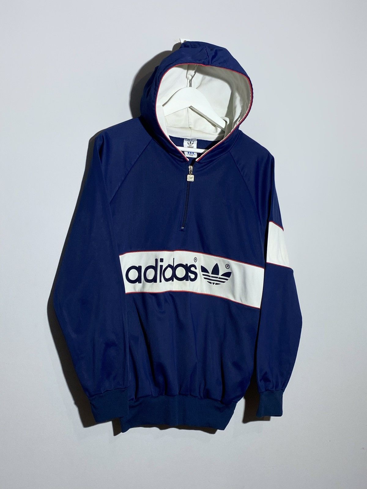 Adidas 🔥 ADIDAS VINTAGE UK WINDBREAKER 80S TRACK TREFOIL VIBES Size US S / EU 44-46 / 1 - 2 Thumbnail