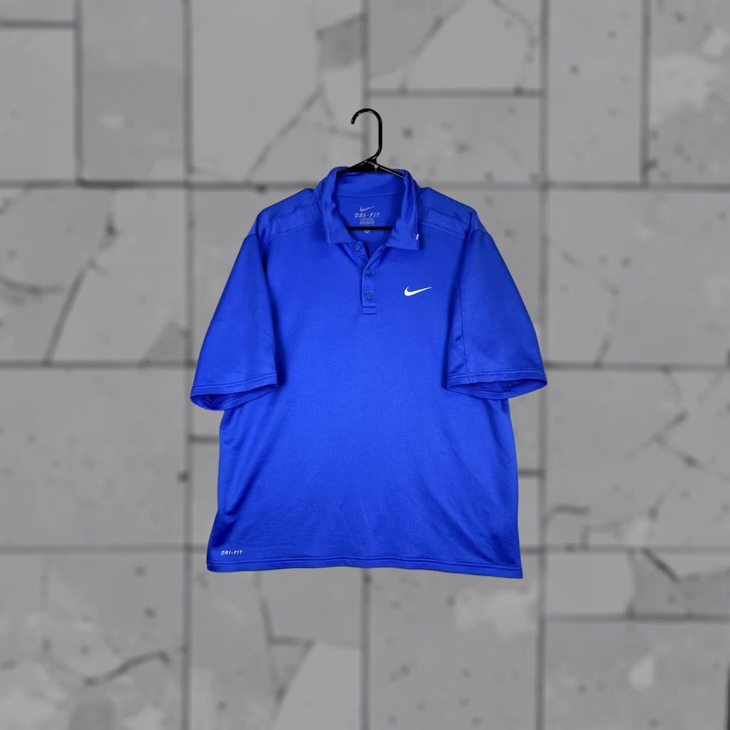 Nike Nike Dri-FIT Polo Shirt Mens XL Blue Solid Golf Short Sleeve Shirt Mens XL Blue Nike Dri-FIT Polo Size US XL / EU 56 / 4 - 1 Thumbnail