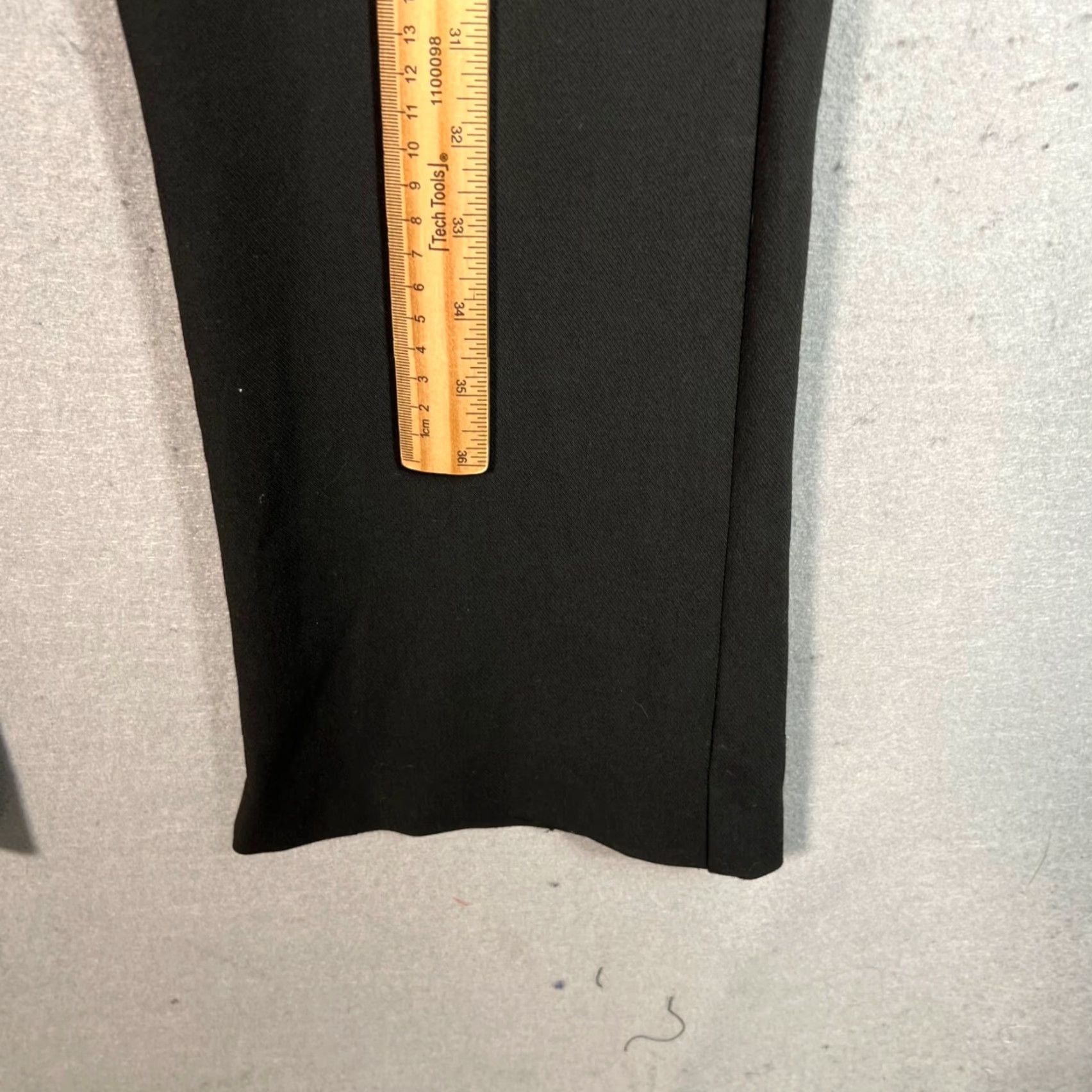 Zara Zara Womens Black High-Waisted Flair Leg Pants Small Ankle Slit Size 28" / US 6 / IT 42 - 6 Thumbnail