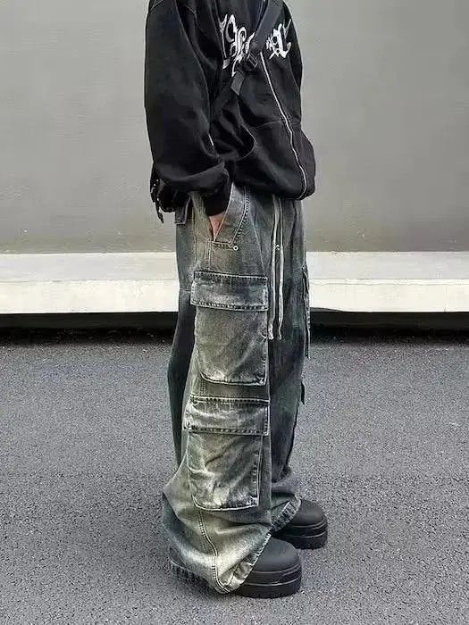 Japanese Brand Baggy Cargo Denim Jeans Size US 32 / EU 48 - 3 Thumbnail