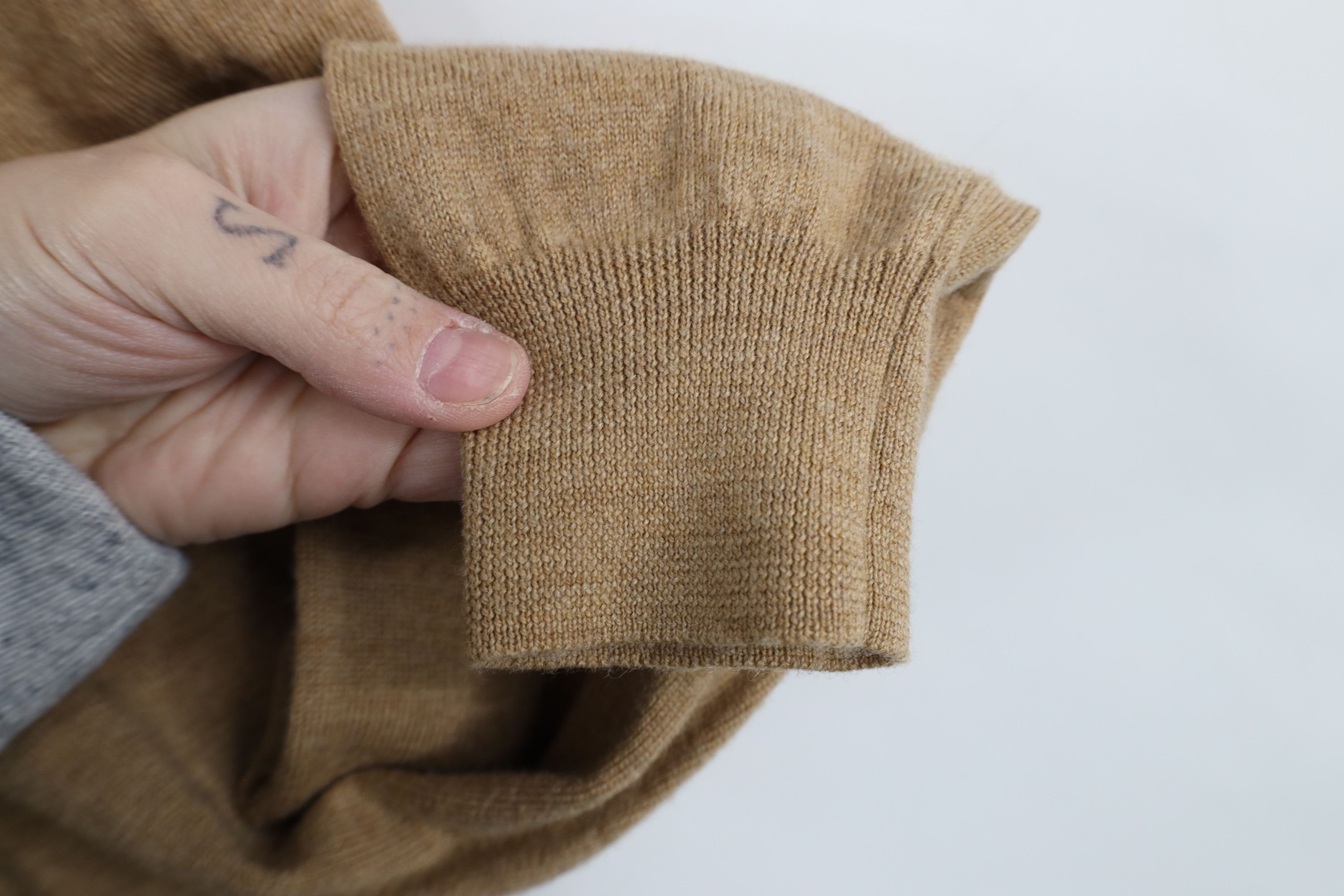 Ralph Lauren × Vintage Vintage 90s Ralph Lauren Wool V-Neck Sweater Heather Brown Size US XL / EU 56 / 4 - 7 Thumbnail