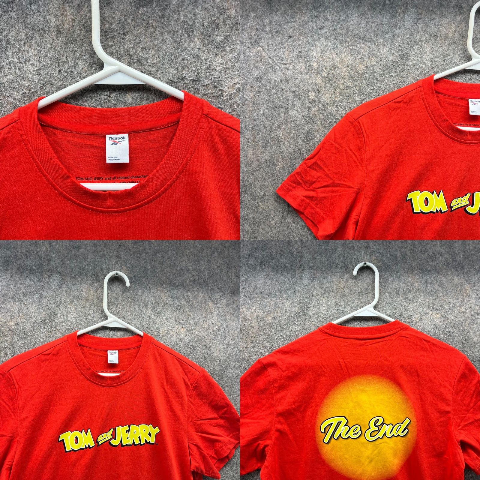 Reebok Reebok Shirt Men Large Red Short Sleeve Tom and Jerry The End Graphic Tee Cotton Size US L / EU 52-54 / 3 - 8 Thumbnail
