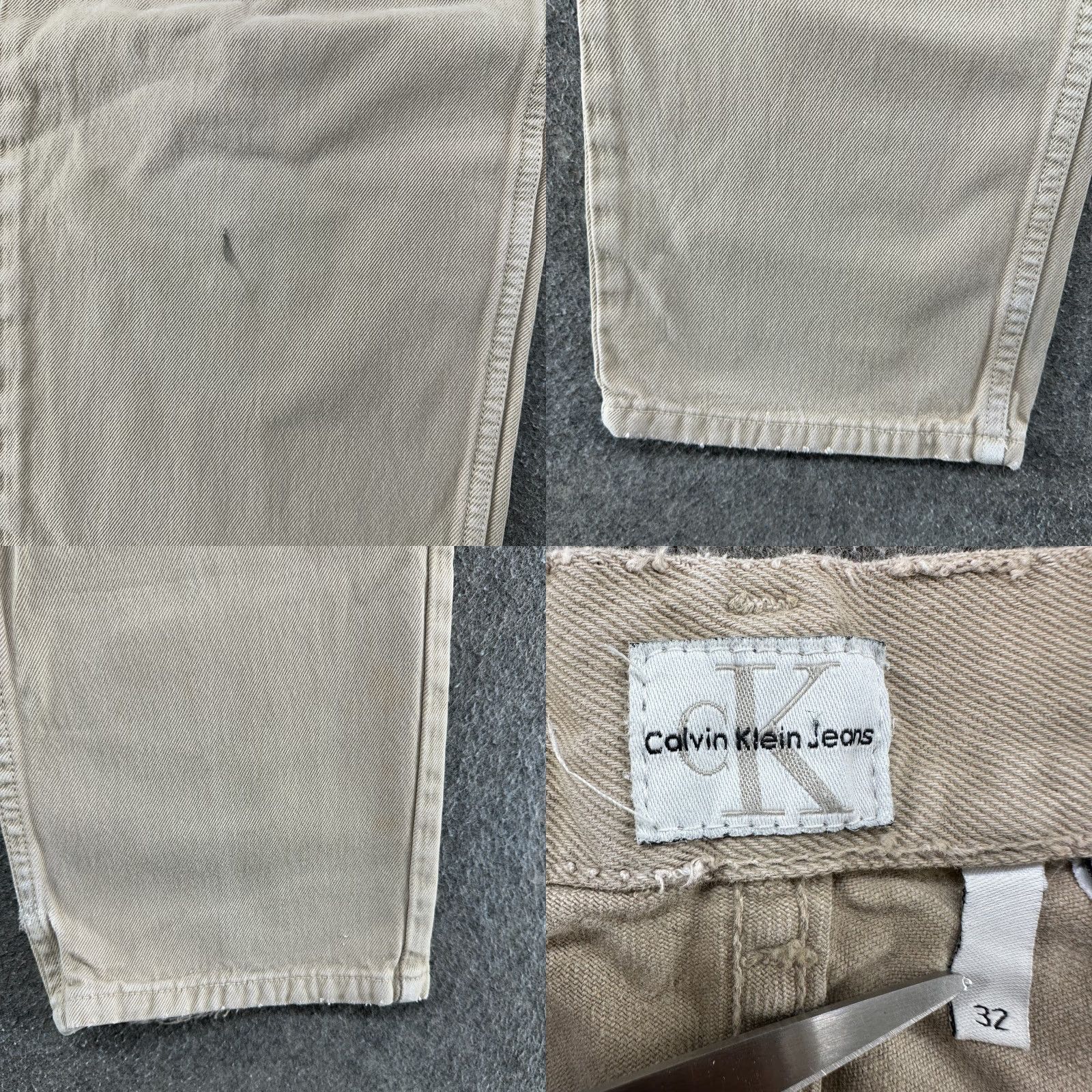 Calvin Klein VINTAGE Calvin Klein Jeans Mens 32x32 Beige Easy Fit Straight Relaxed Khaki Y2K Size US 32 / EU 48 - 8 Thumbnail