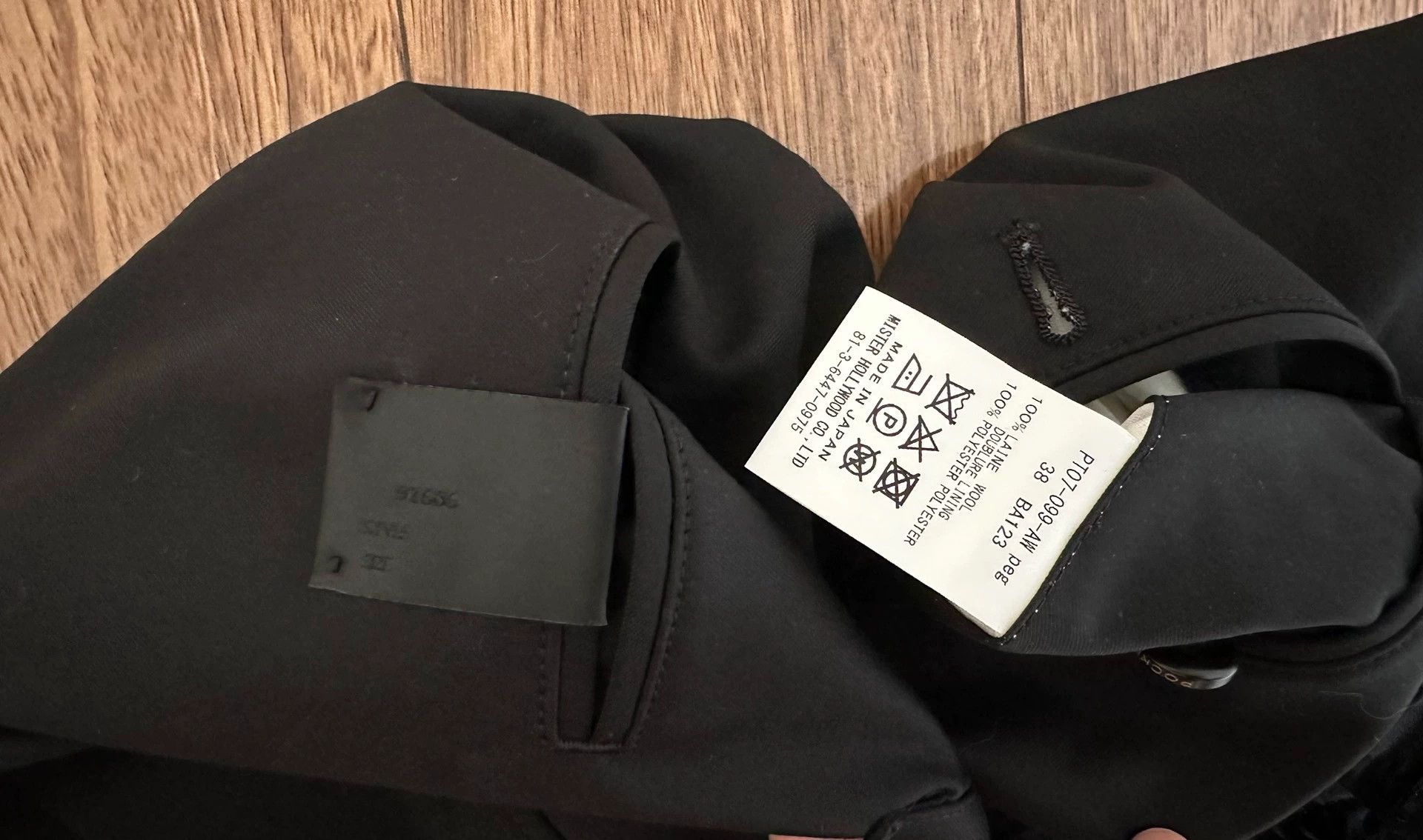 N.Hoolywood N.HOOLYWOOD Tapered Pants Wool Japan Black 9 38 Near New Size US 38 / EU 54 - 3 Thumbnail