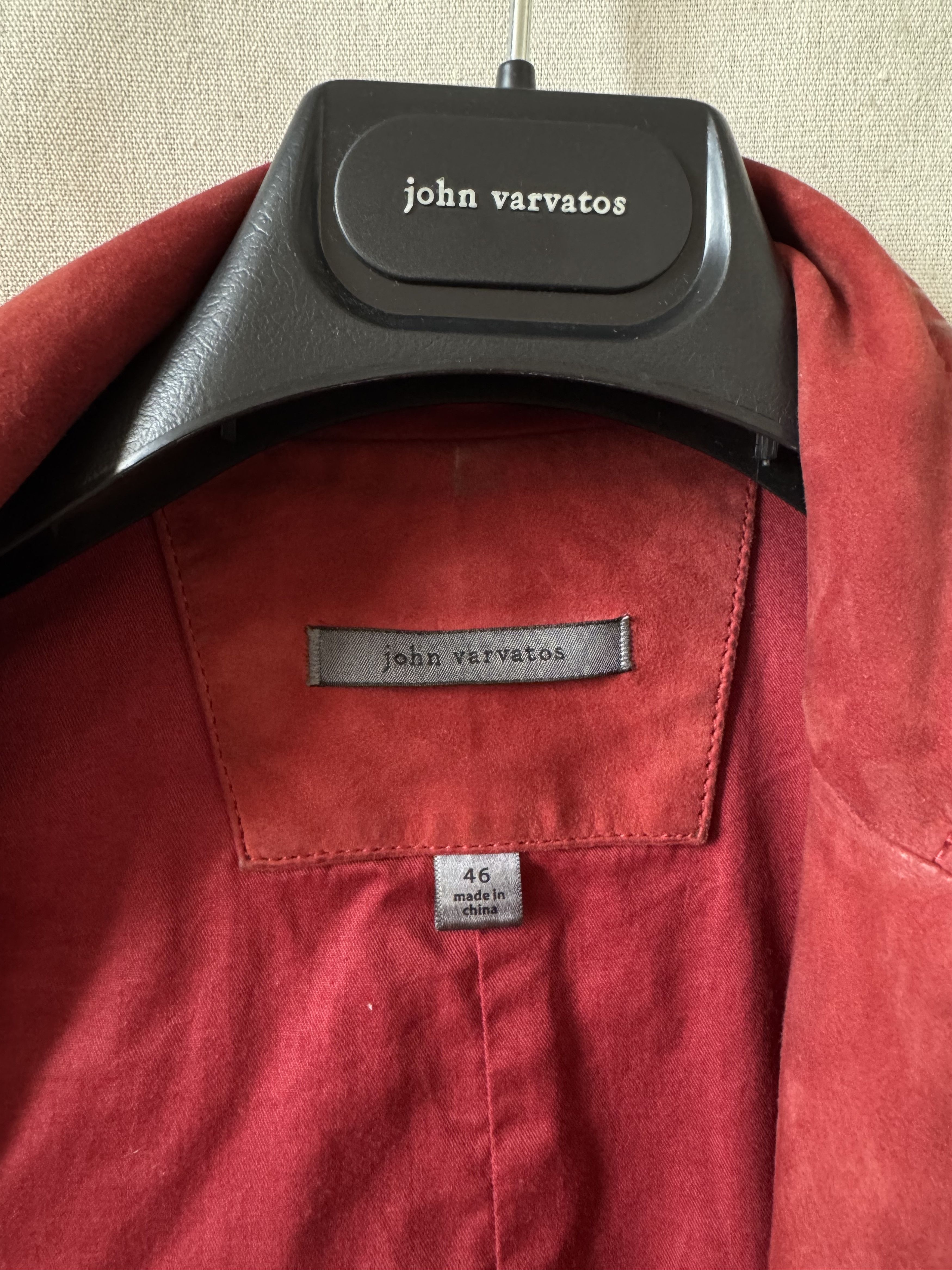 John Varvatos JOHN VARVATOS PINK SUEDE MULTIBUTTON JACKET Size 46R - 6 Thumbnail