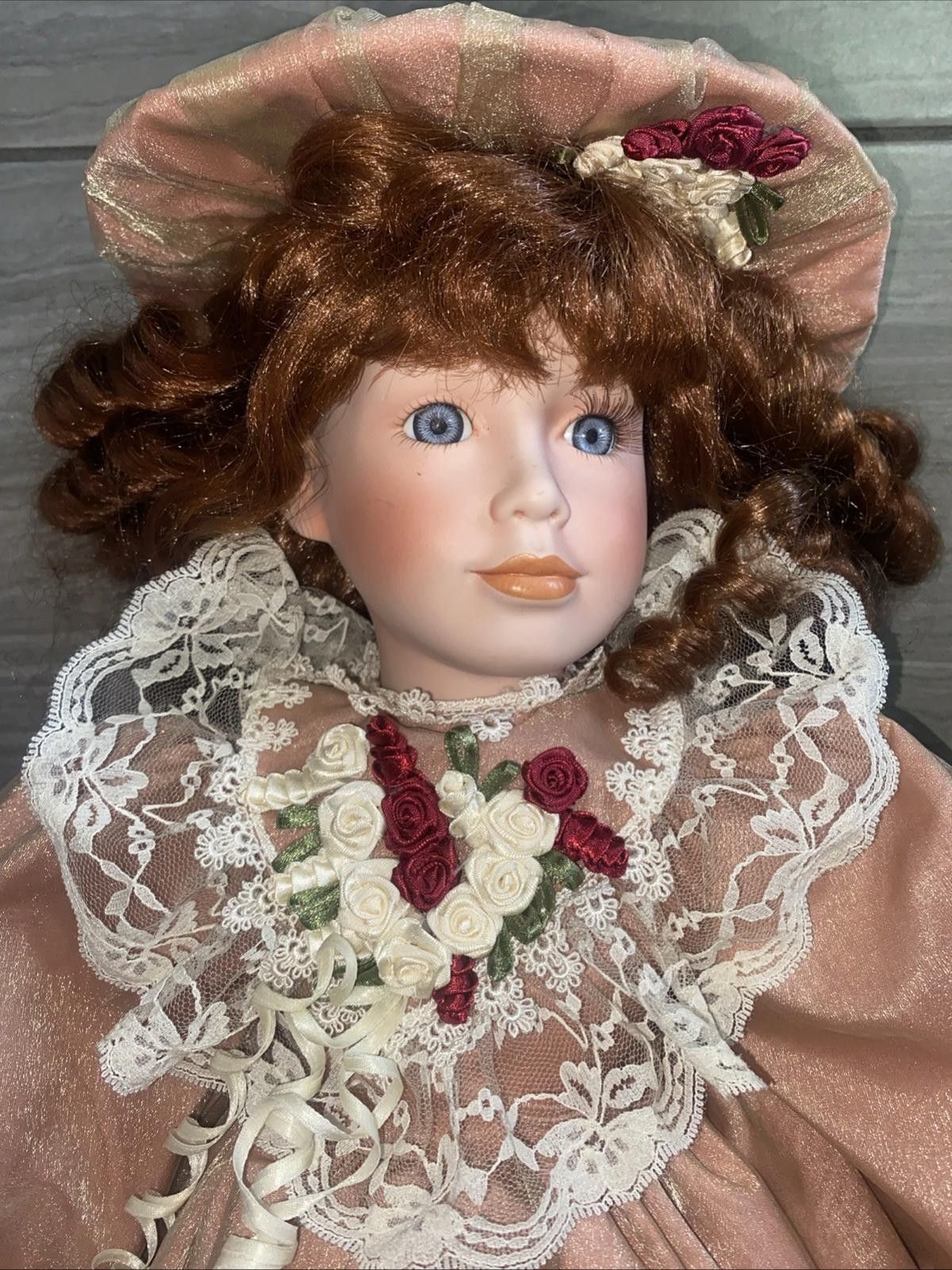 Other Victorian Porcelain Doll with Red Curly Hair Size ONE SIZE - 2 Thumbnail