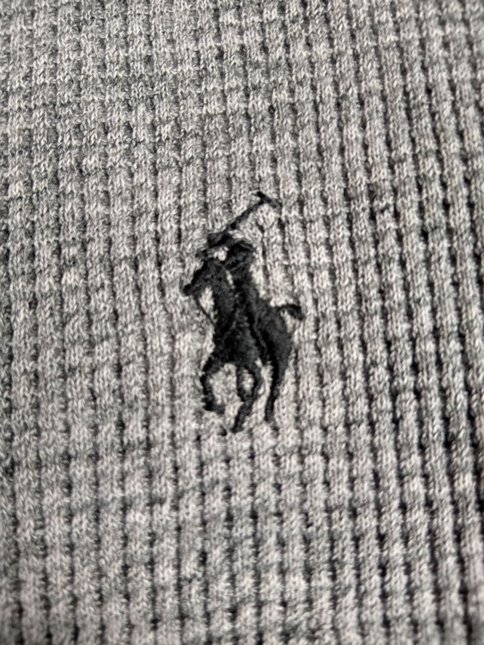 Polo Ralph Lauren Polo Ralph Lauren Waffle Knit Thermal Long Sleeve Shirt Grey Size US L / EU 52-54 / 3 - 3 Thumbnail