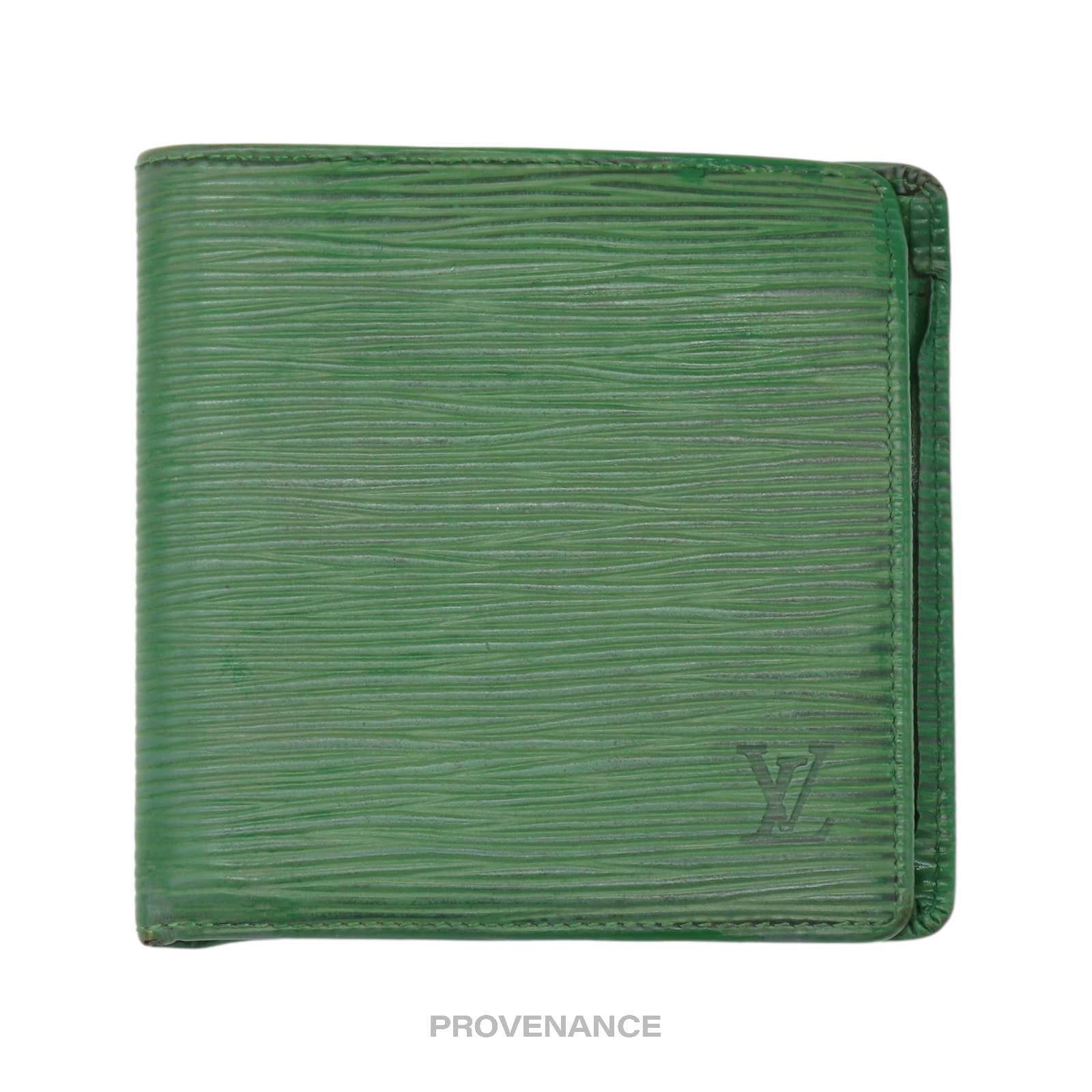 Louis Vuitton MARCO Wallet Billfold EPI Green Vintage Authentic