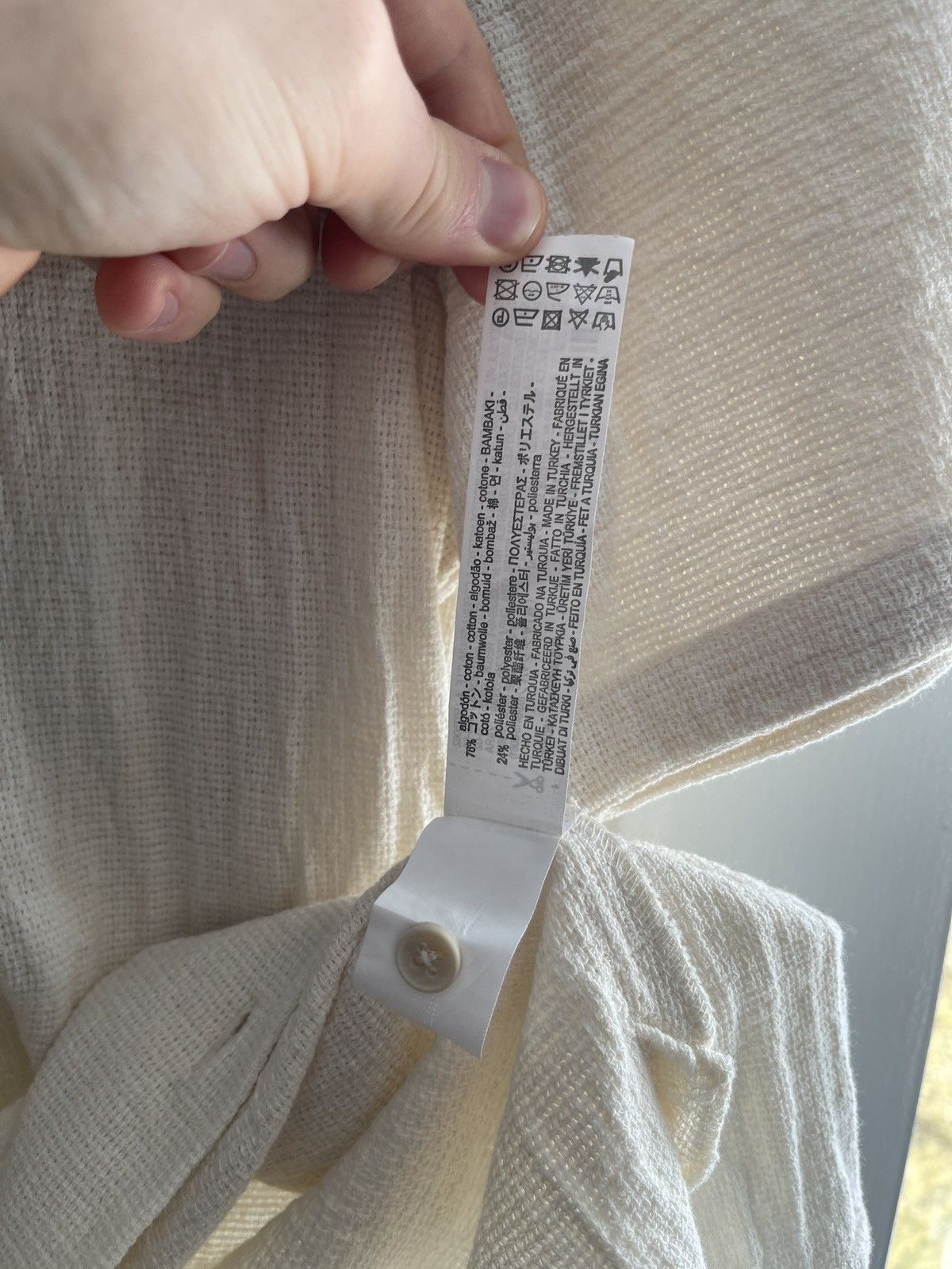 Zara Zara Beige Knit Button Up Shirt Size Large new with tags Size US L / EU 52-54 / 3 - 5 Thumbnail