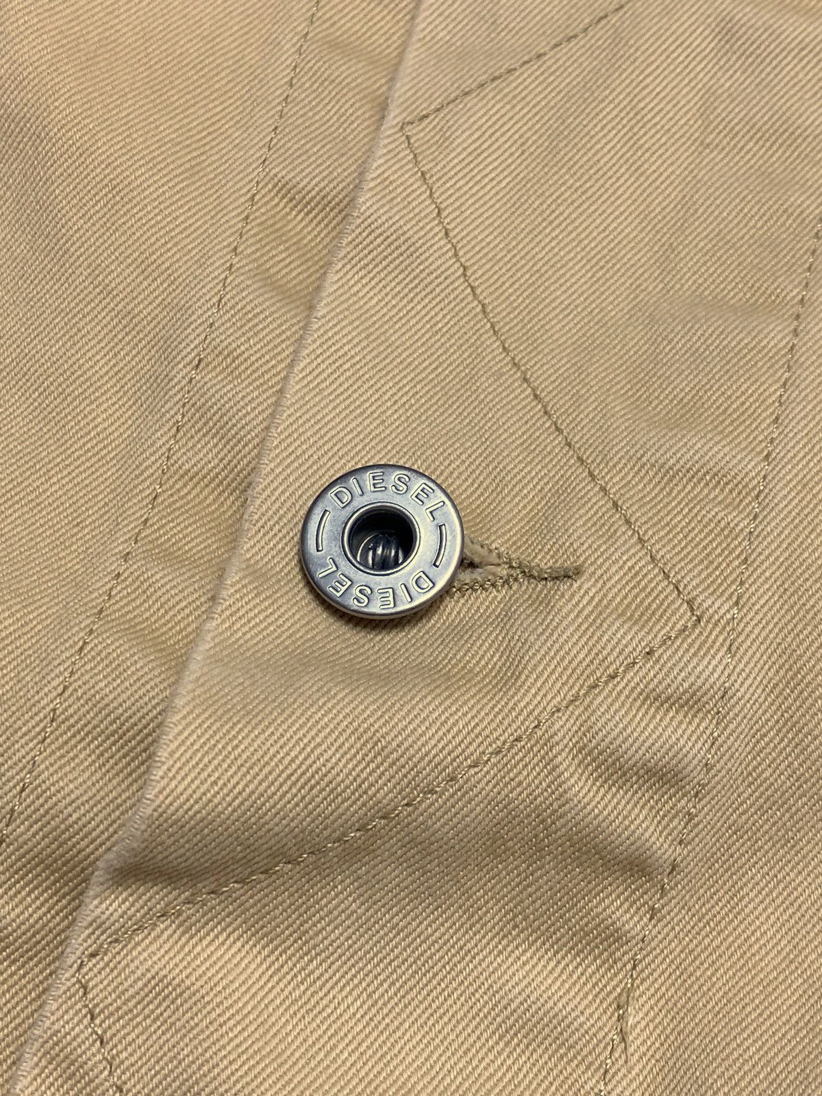 Diesel Vintage DIESEL Beige Denim Jean Jacket Grunge Y2K Size M / US 6-8 / IT 42-44 - 4 Thumbnail