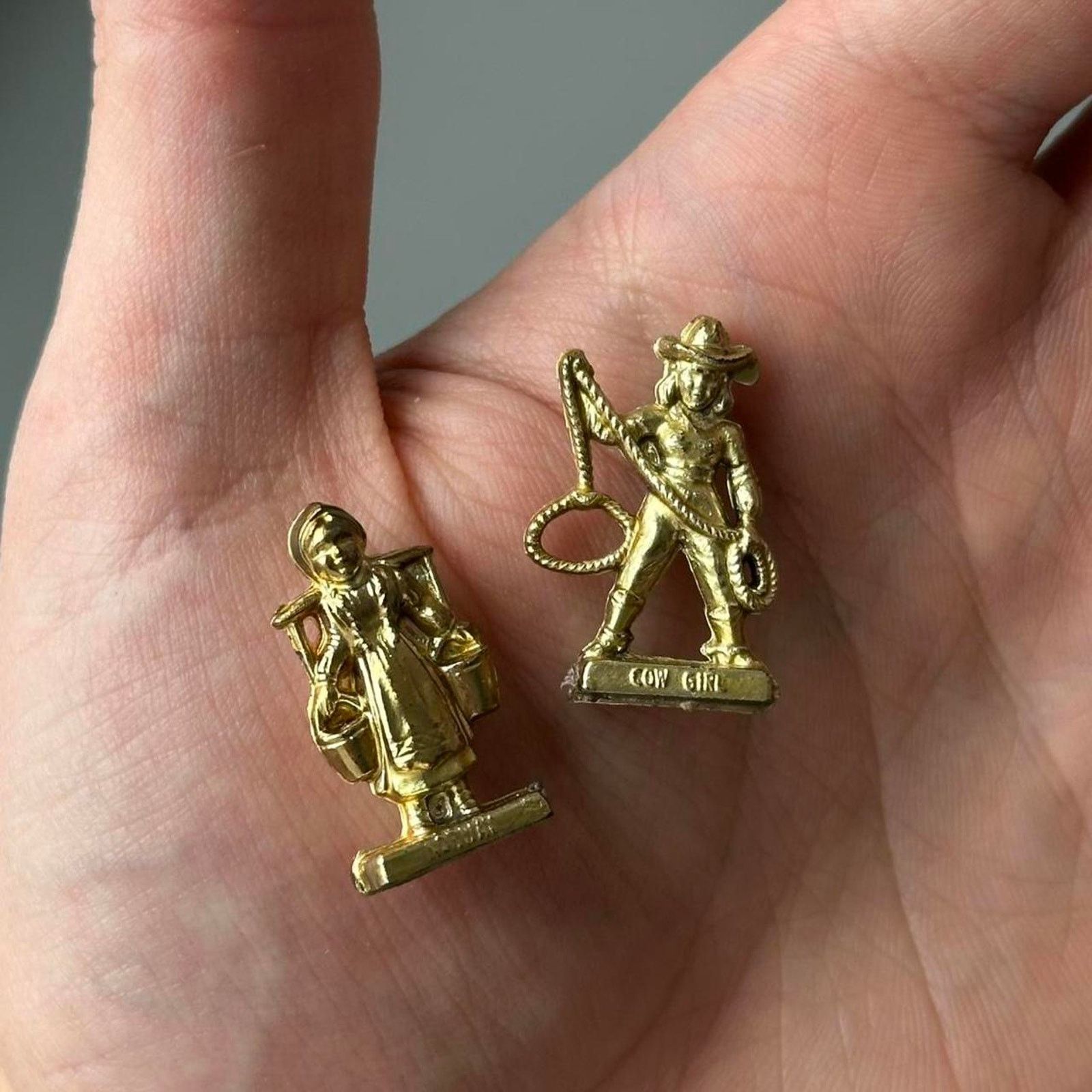 Vintage Vintage Retro Gold Cowgirl Character Mini Toy Figure Size ONE SIZE - 1 Thumbnail