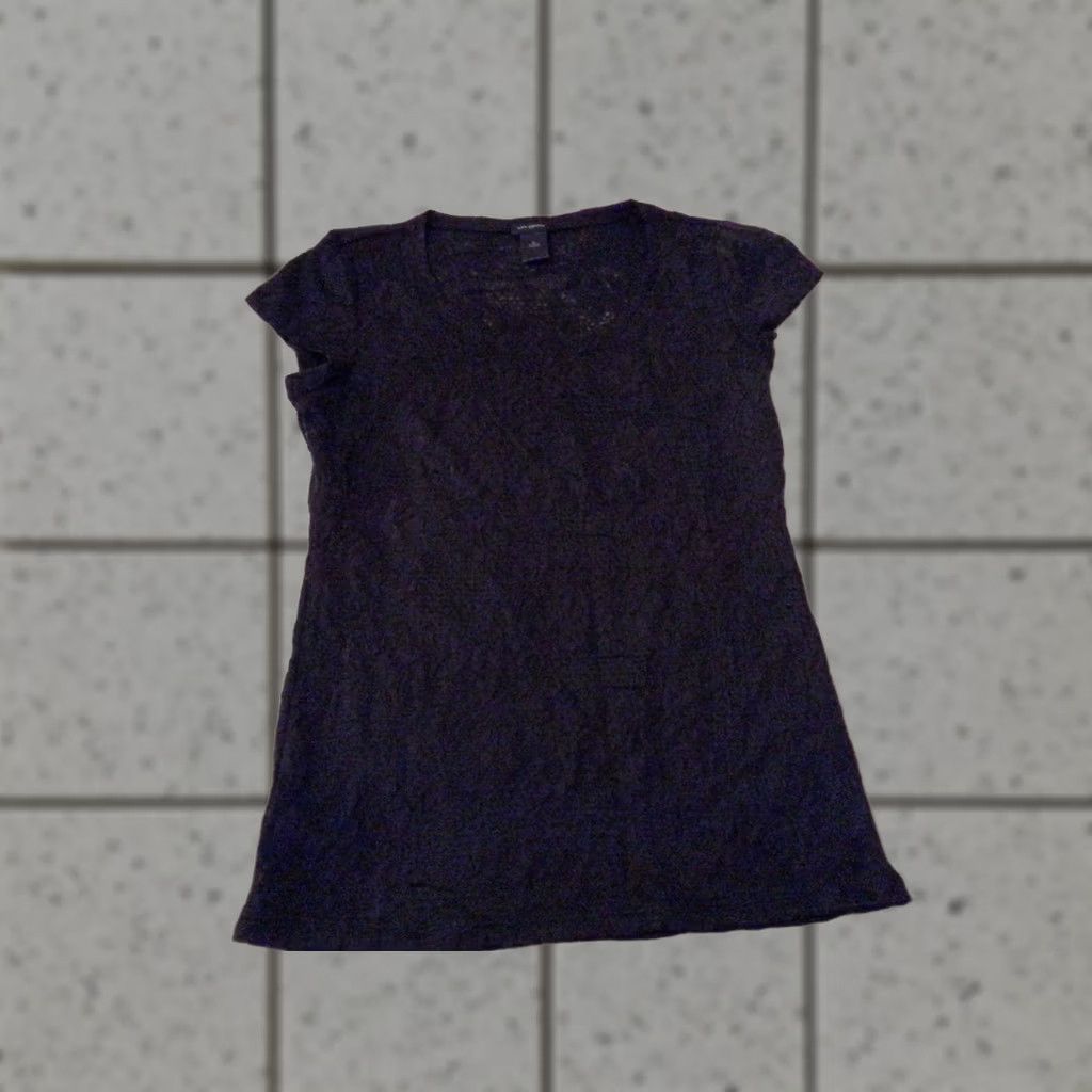 Ann Taylor Womens Ann Taylor Shirt M Medium Black Blouse Size M / US 6-8 / IT 42-44 - 1 Thumbnail